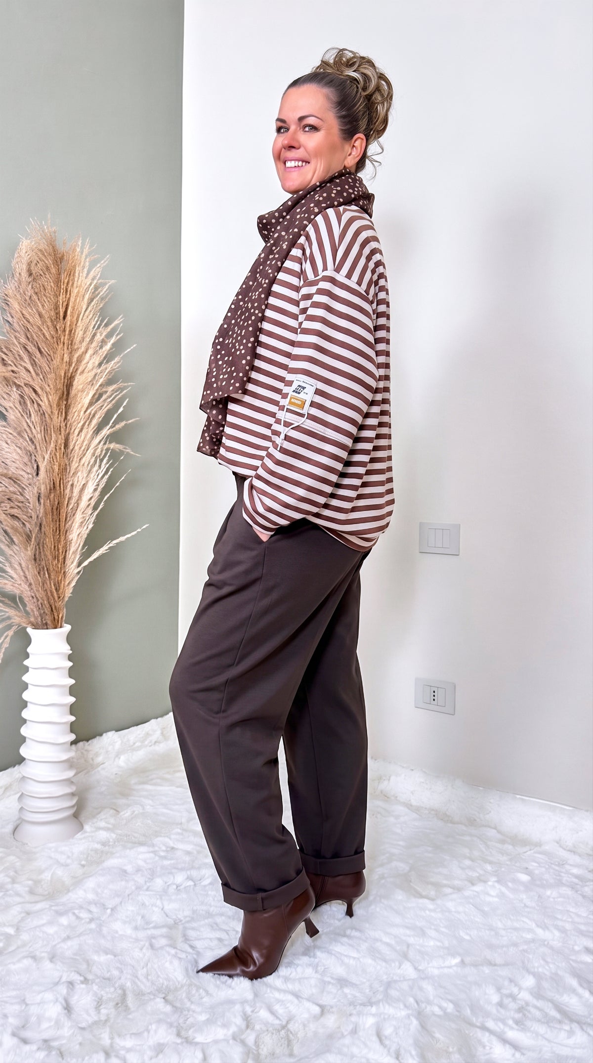 Sweatshirt Solaya *Creme/schoko*