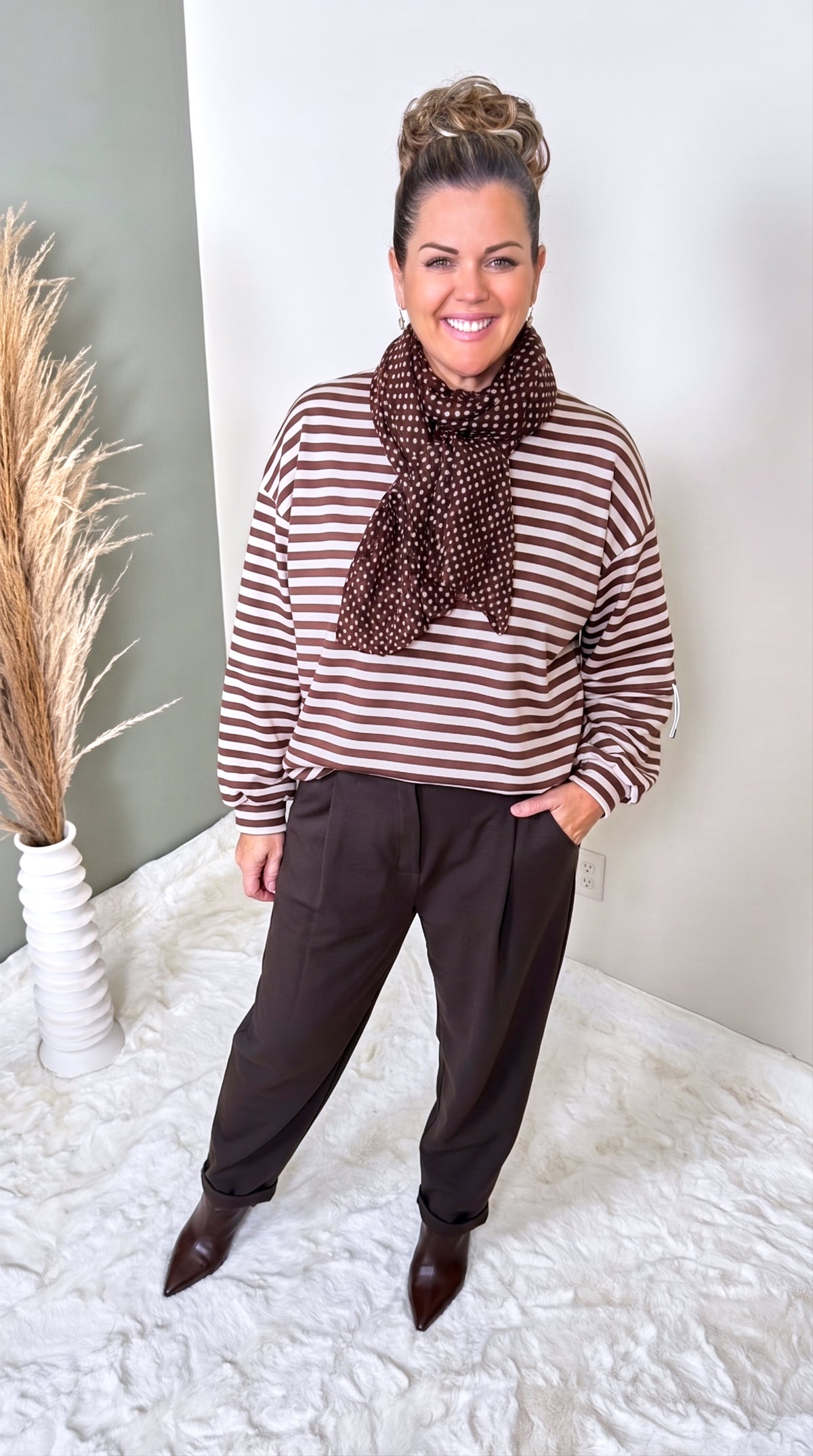Sweatshirt Solaya *Creme/schoko*