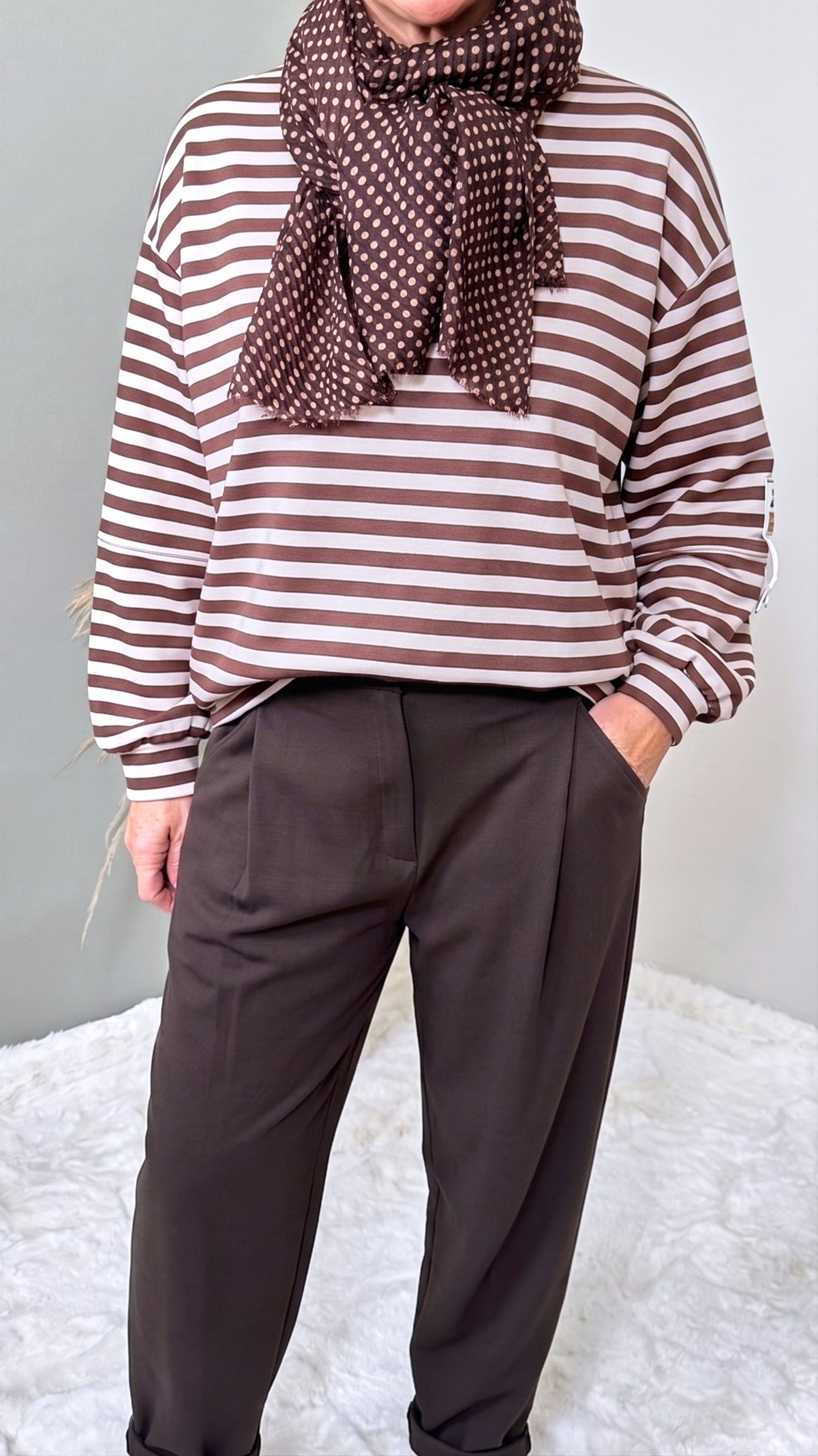 Sweatshirt Solaya *Creme/schoko*