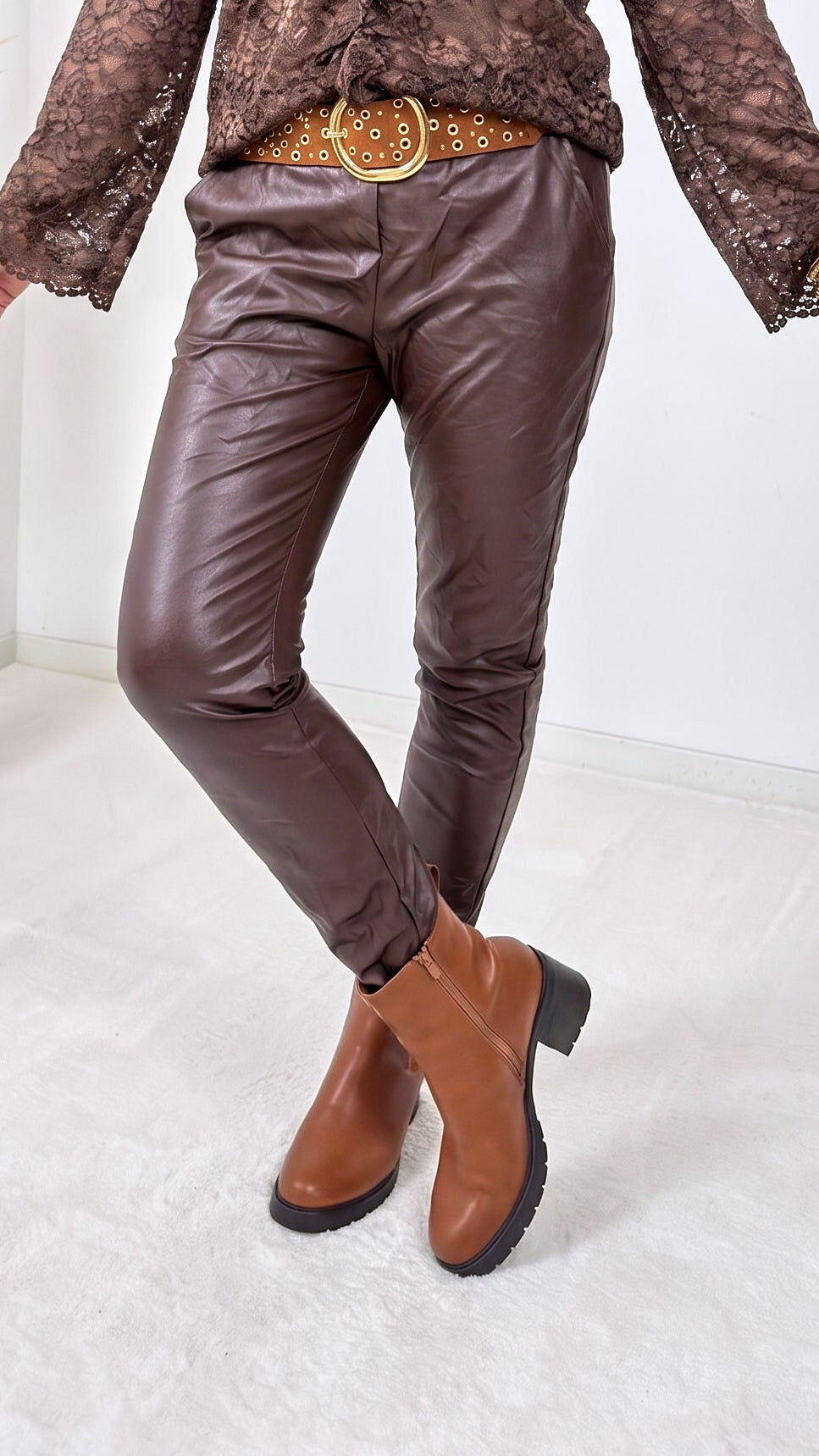 Jogpants Leather Classic *Schoko*