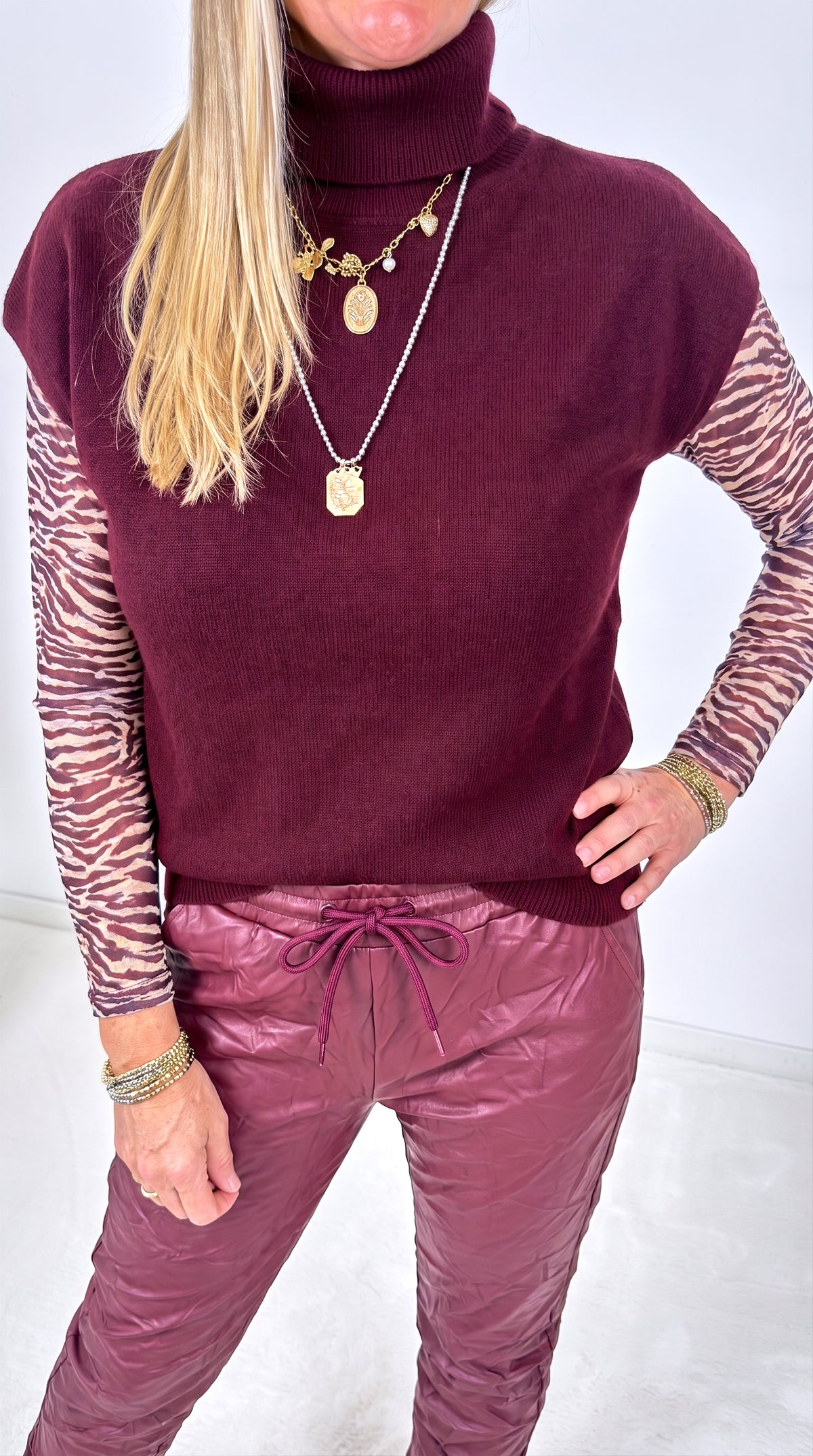 Rollkragenshirt Cortona *Bordeaux*
