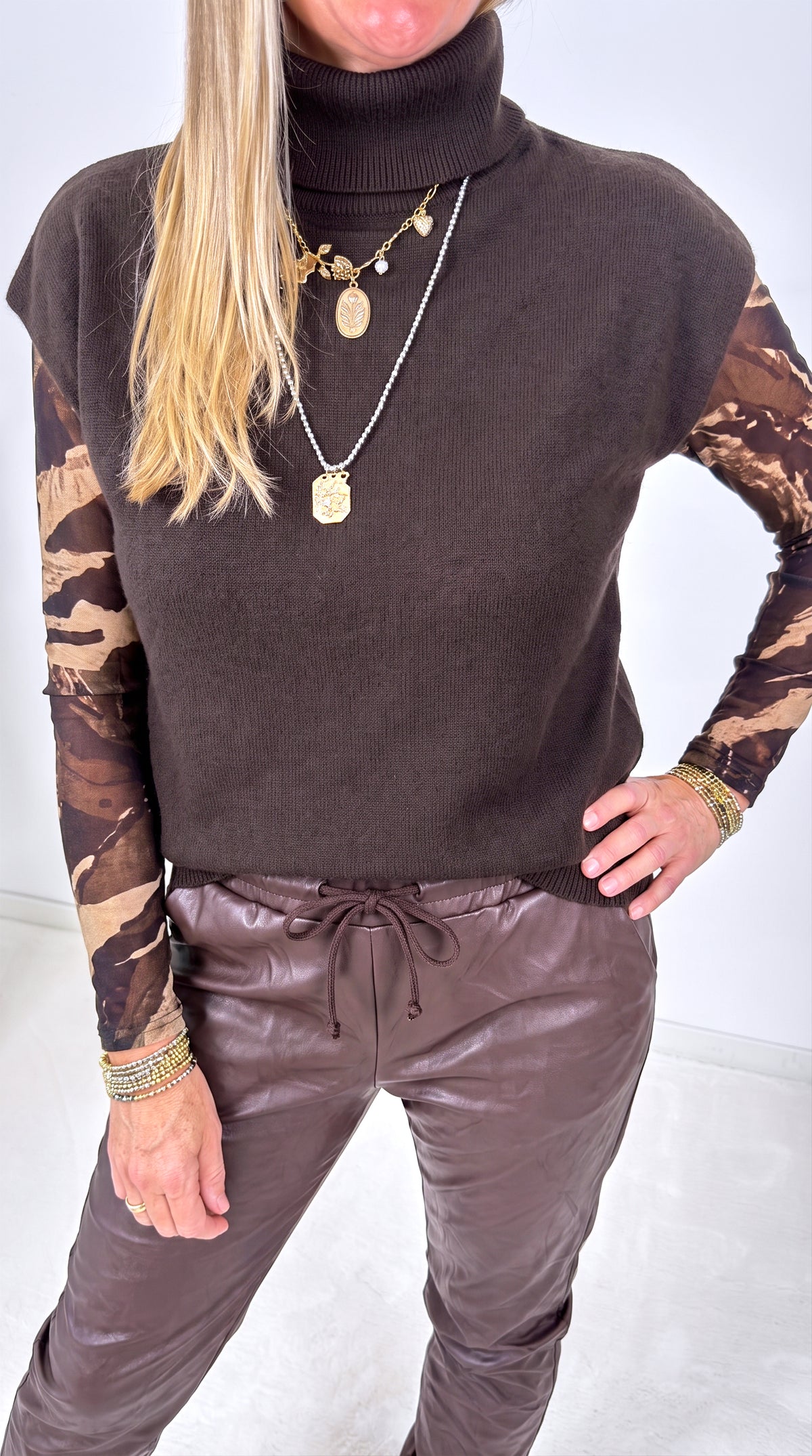 Rollkragenshirt Cortona *Schoko*