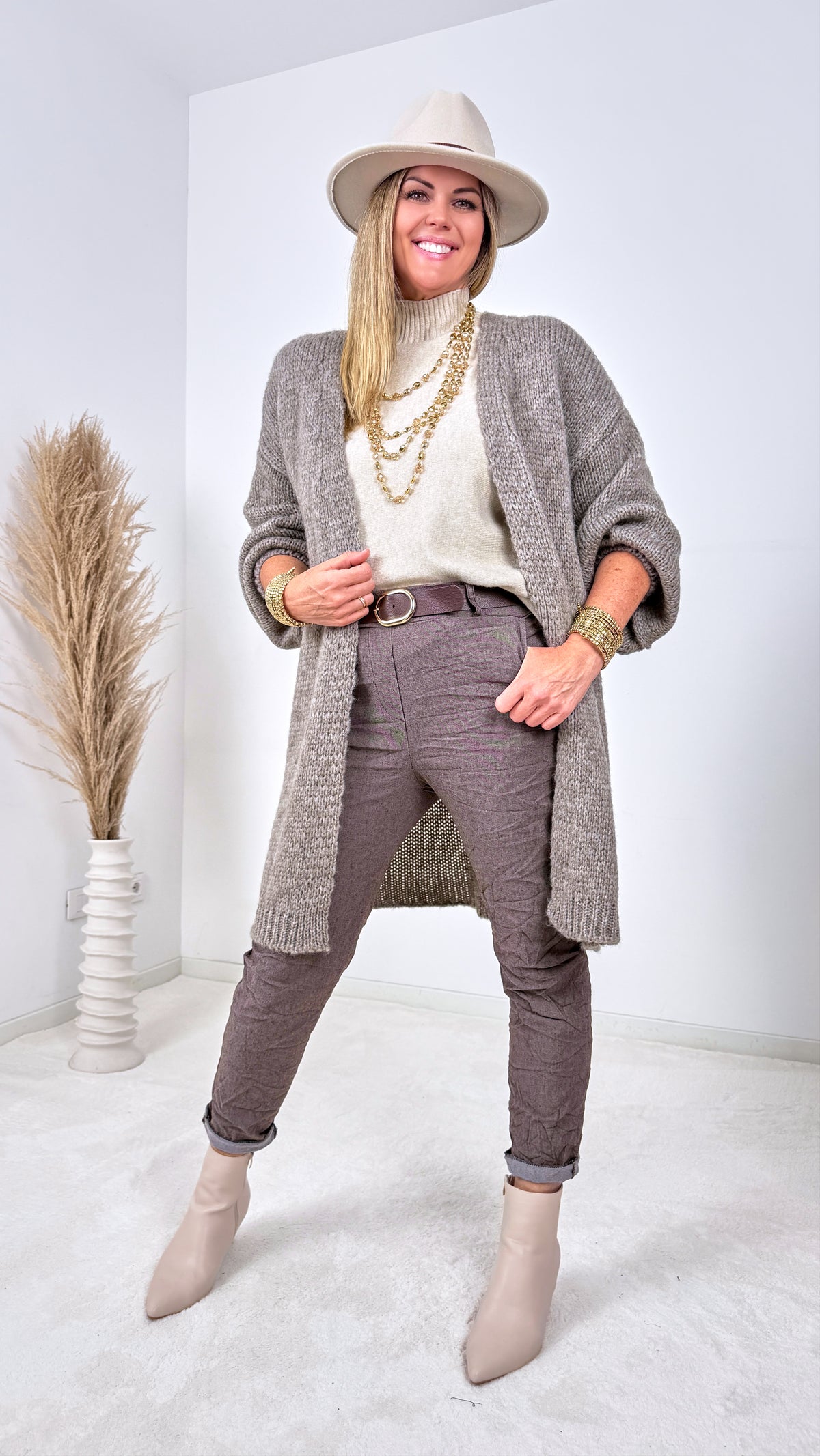 Strickjacke Smile *Grau*