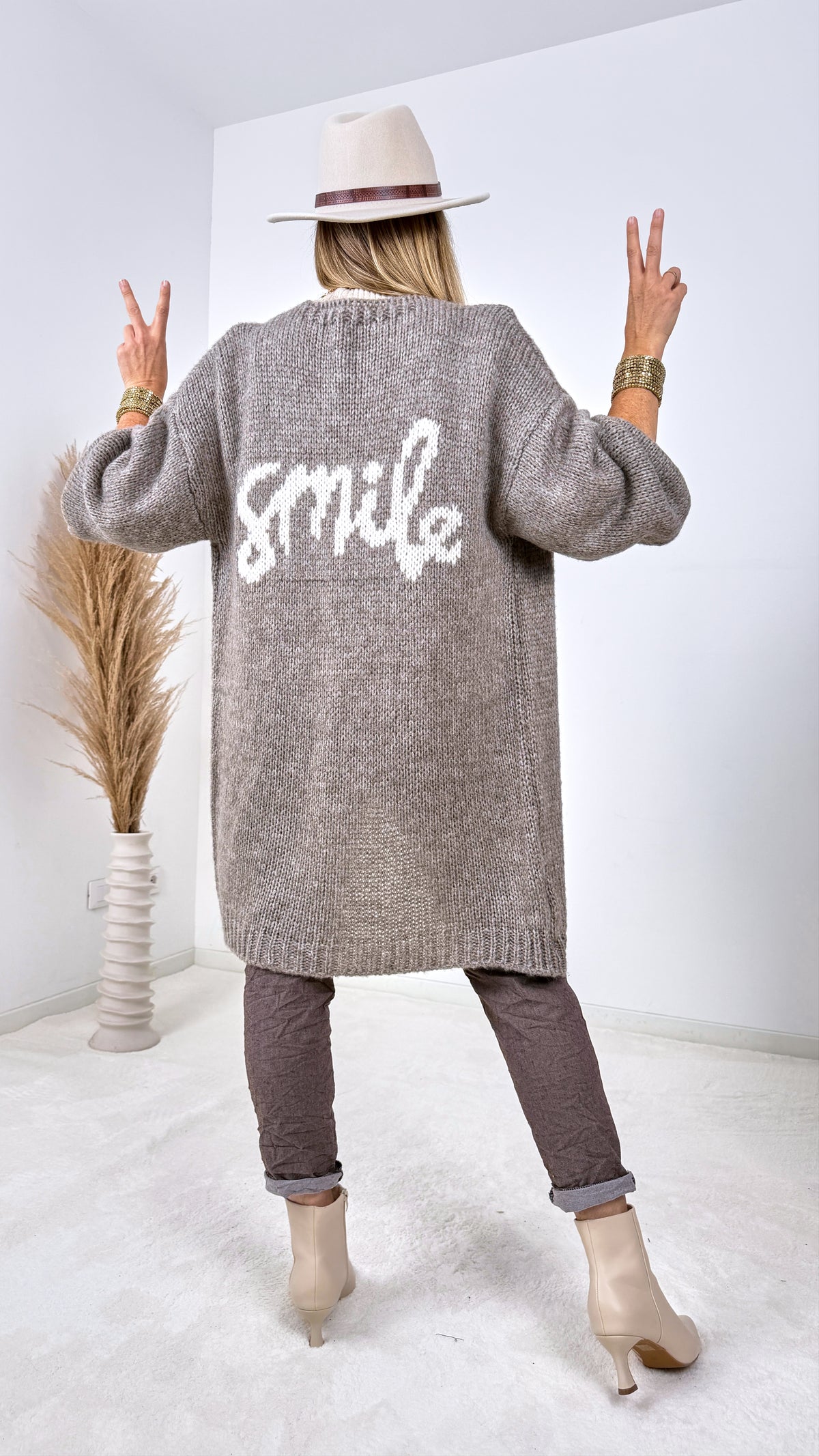 Strickjacke Smile *Grau*