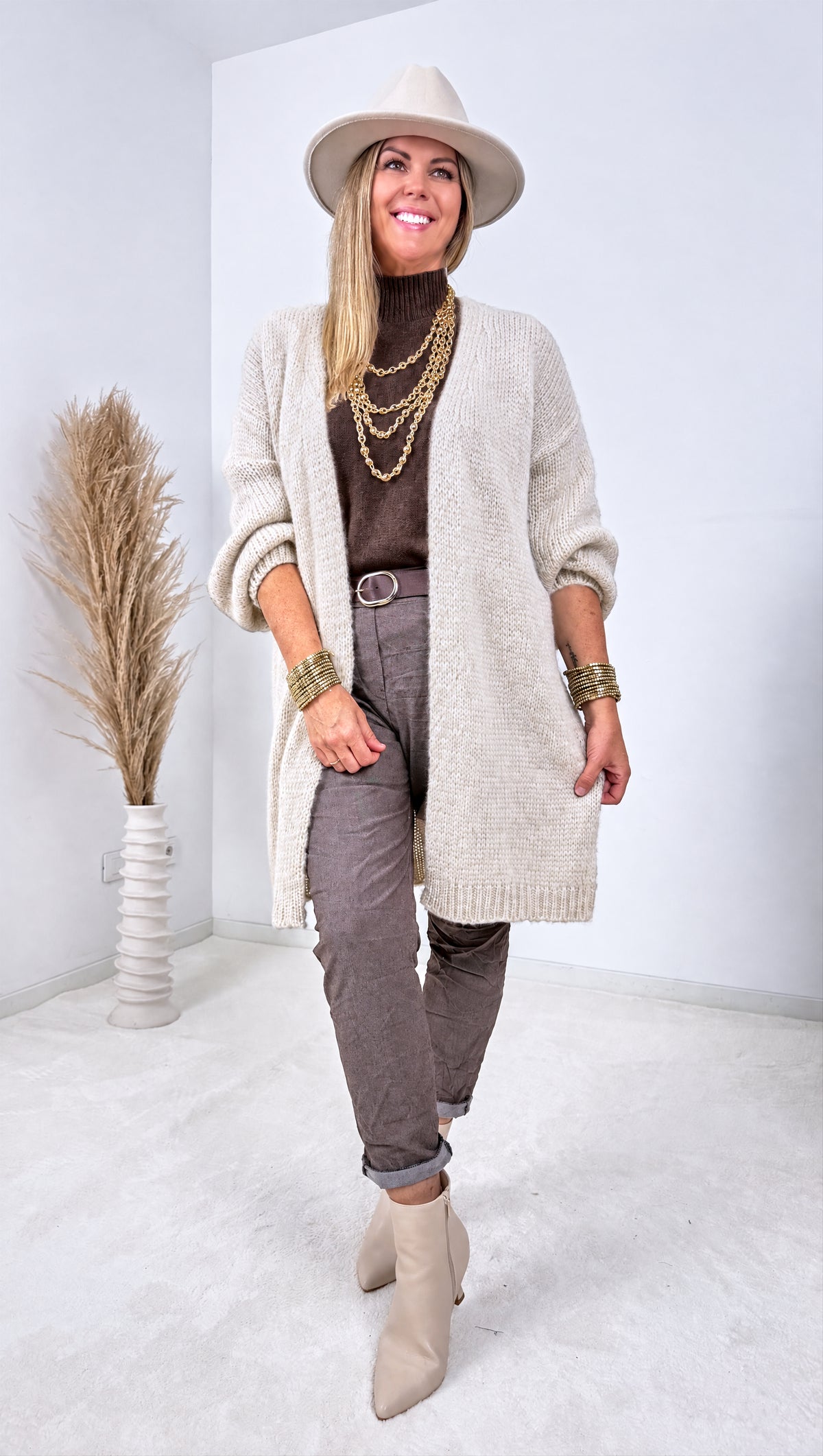 Strickjacke Smile *Weiß*