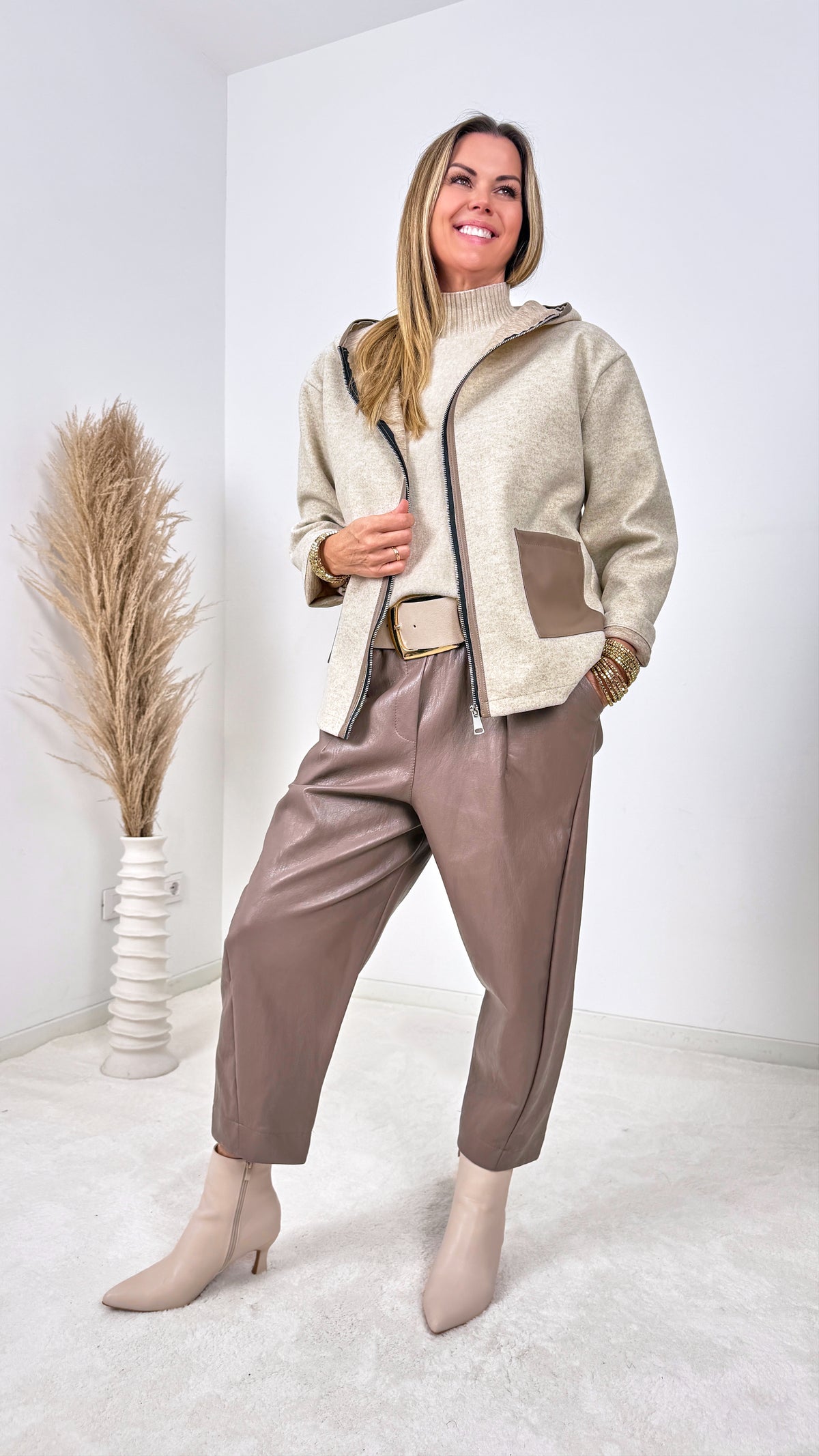 Strickjacke Rustic Sky *Beige*