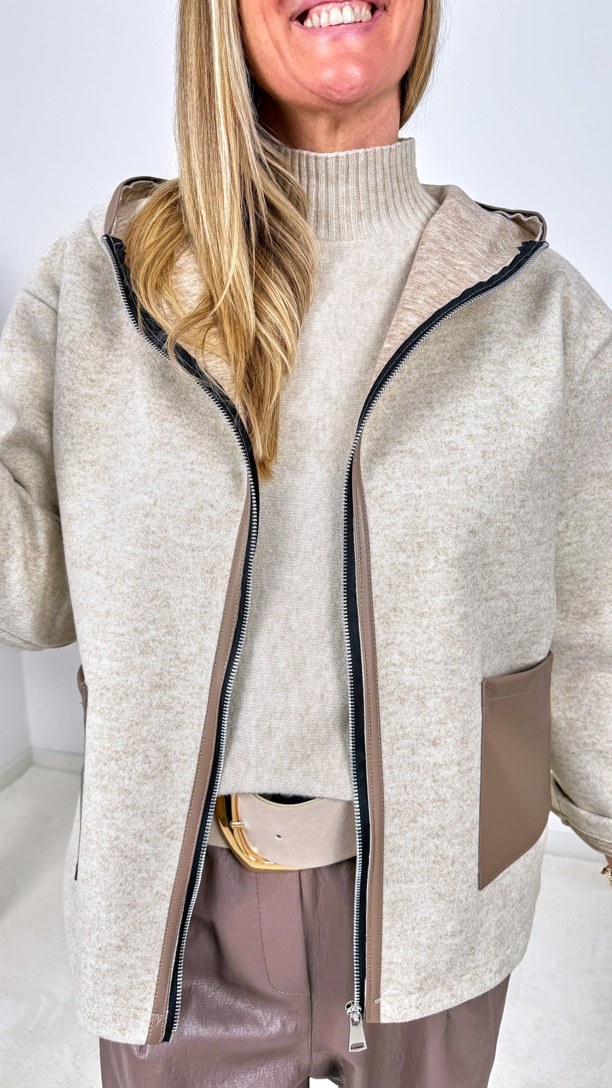 Strickjacke Rustic Sky *Beige*