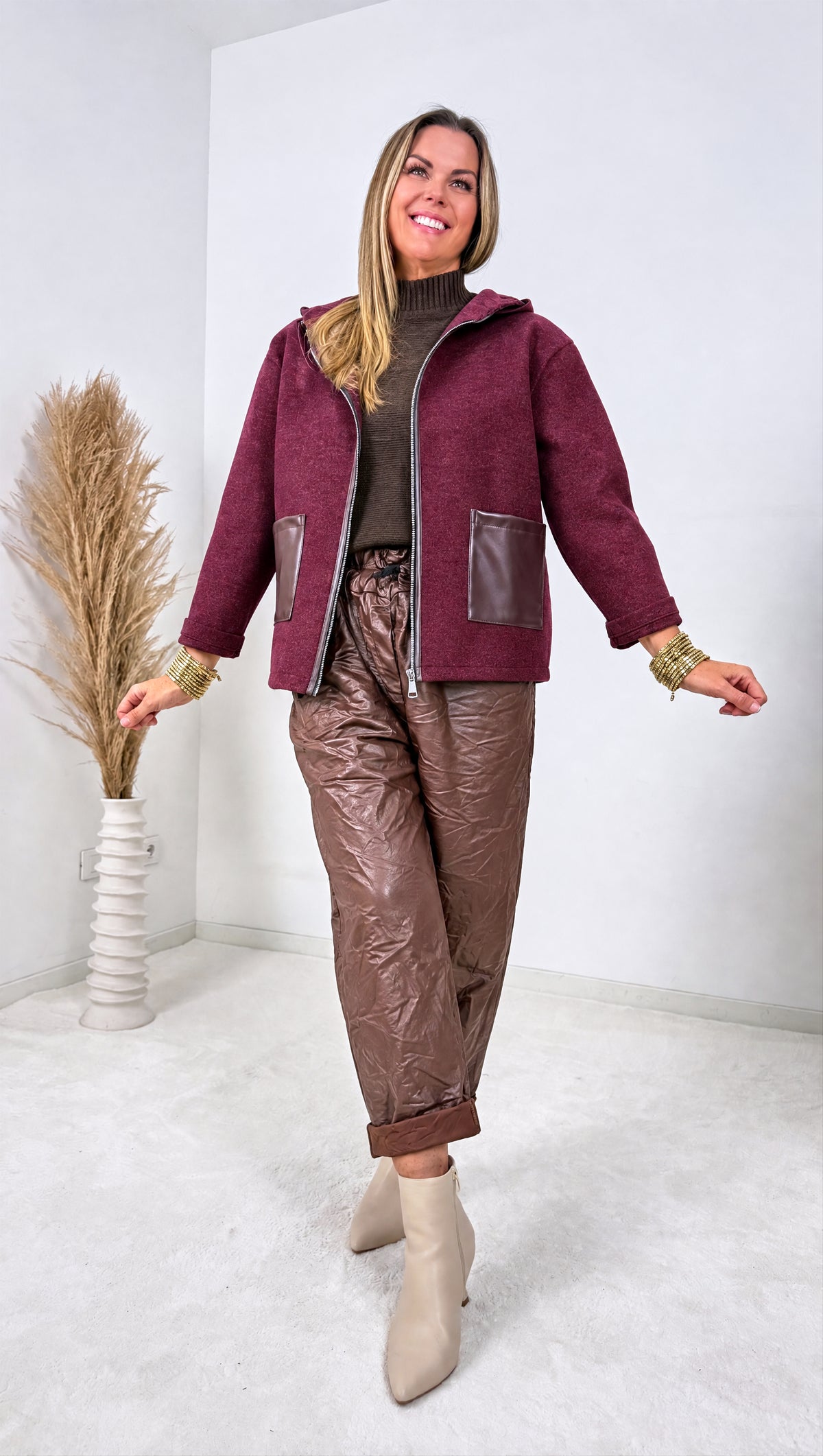 Strickjacke Rustic Sky *Bordeaux*