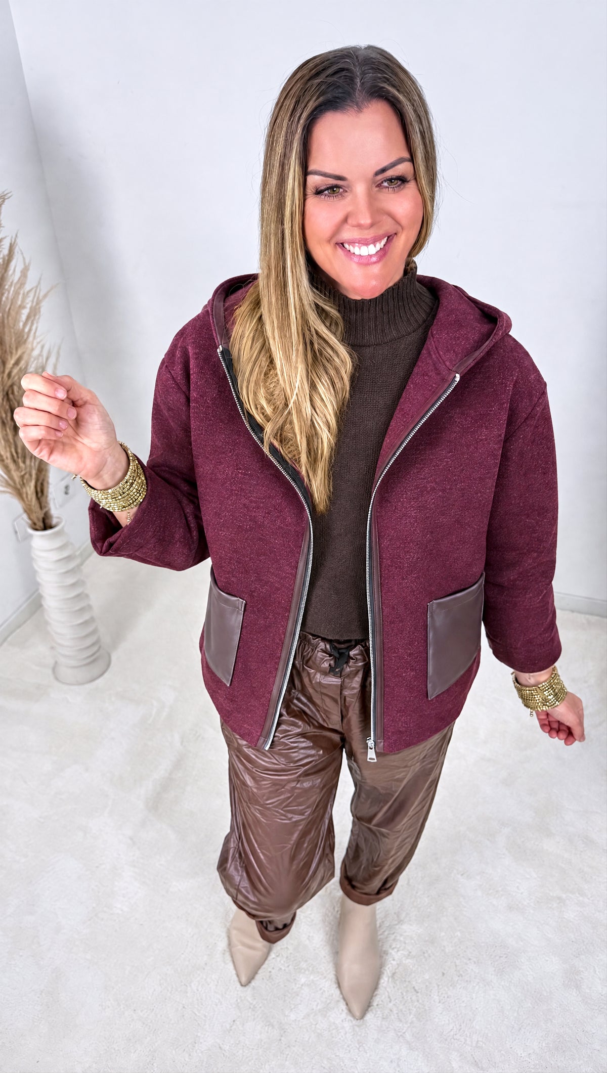 Strickjacke Rustic Sky *Bordeaux*