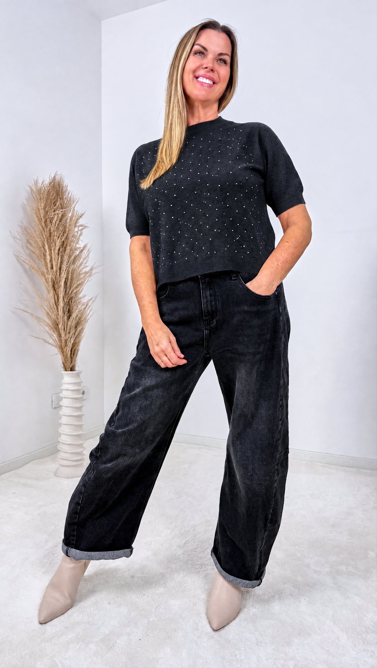 Strickshirt Ondine *Schwarz*