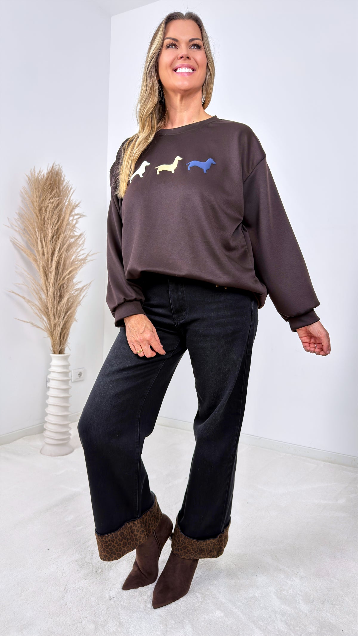 Sweatshirt Cozy Paws *Schoko*
