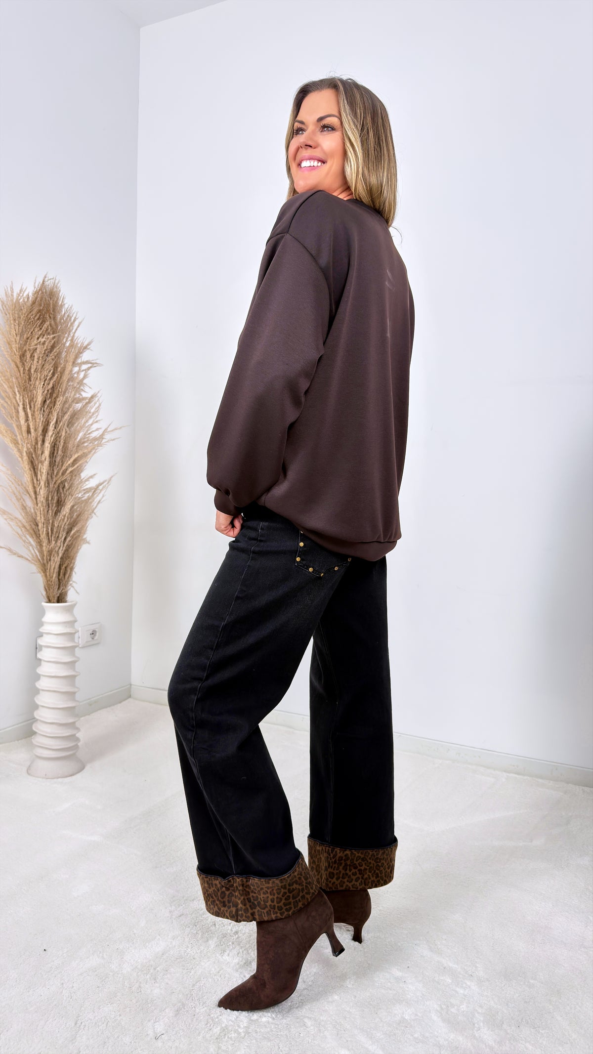 Sweatshirt Cozy Paws *Schoko*