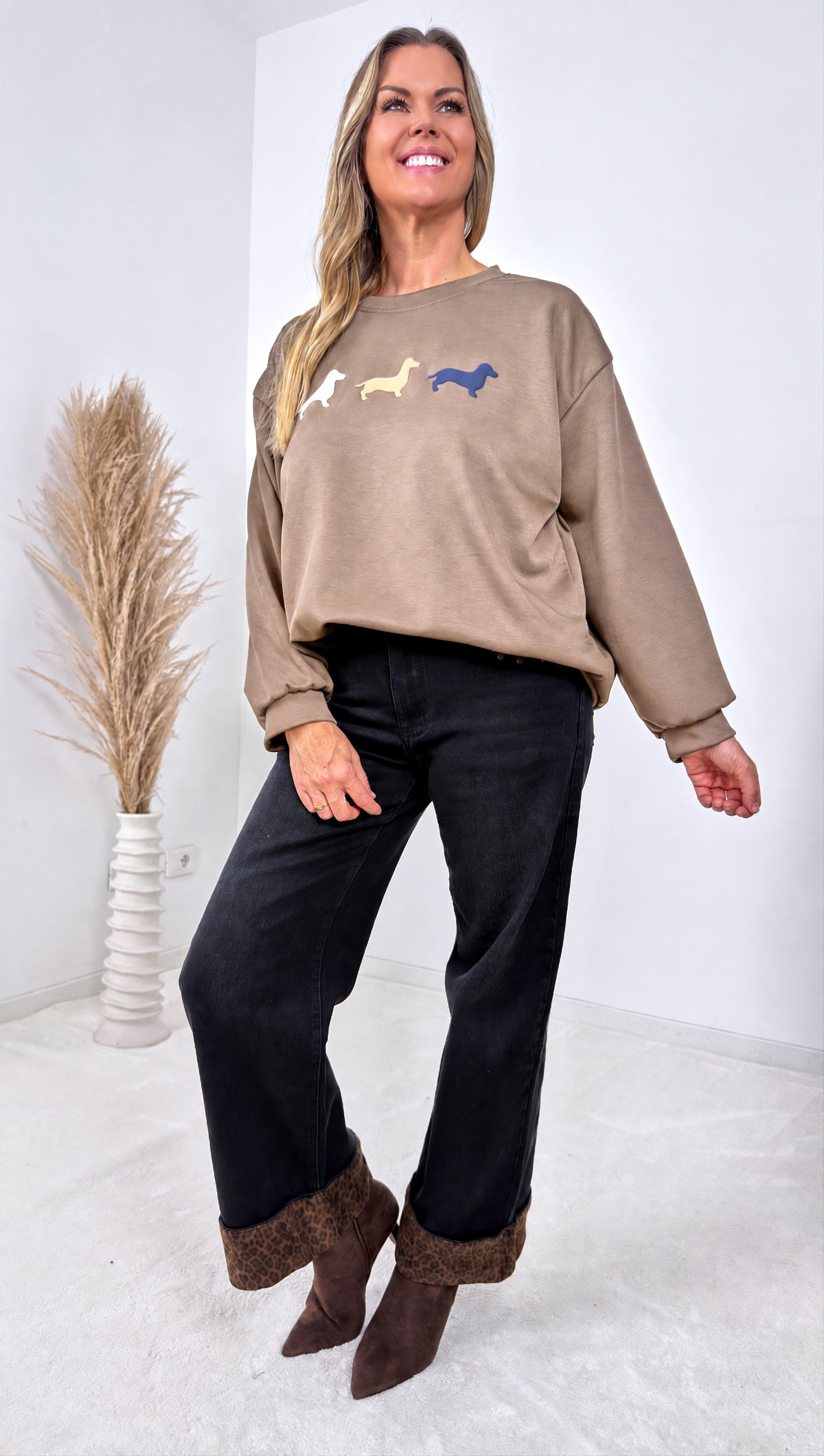 Sweatshirt Cozy Paws *Taupe*