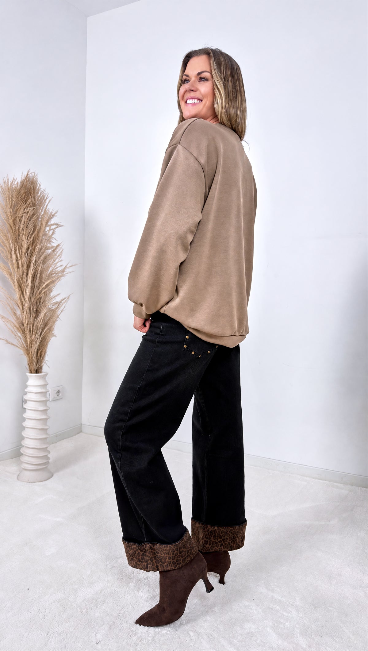 Sweatshirt Cozy Paws *Taupe*