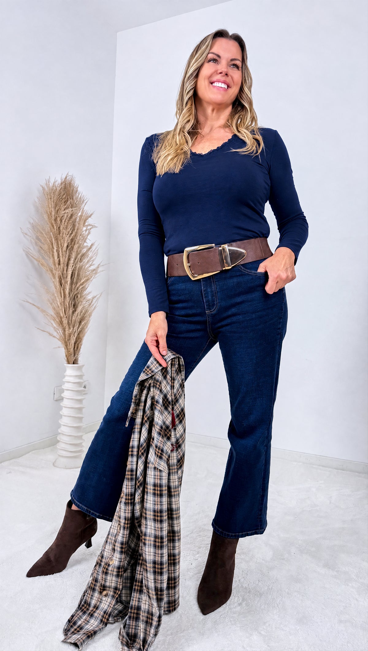 Langarmshirt Fiona Rose *Dunkelblau*