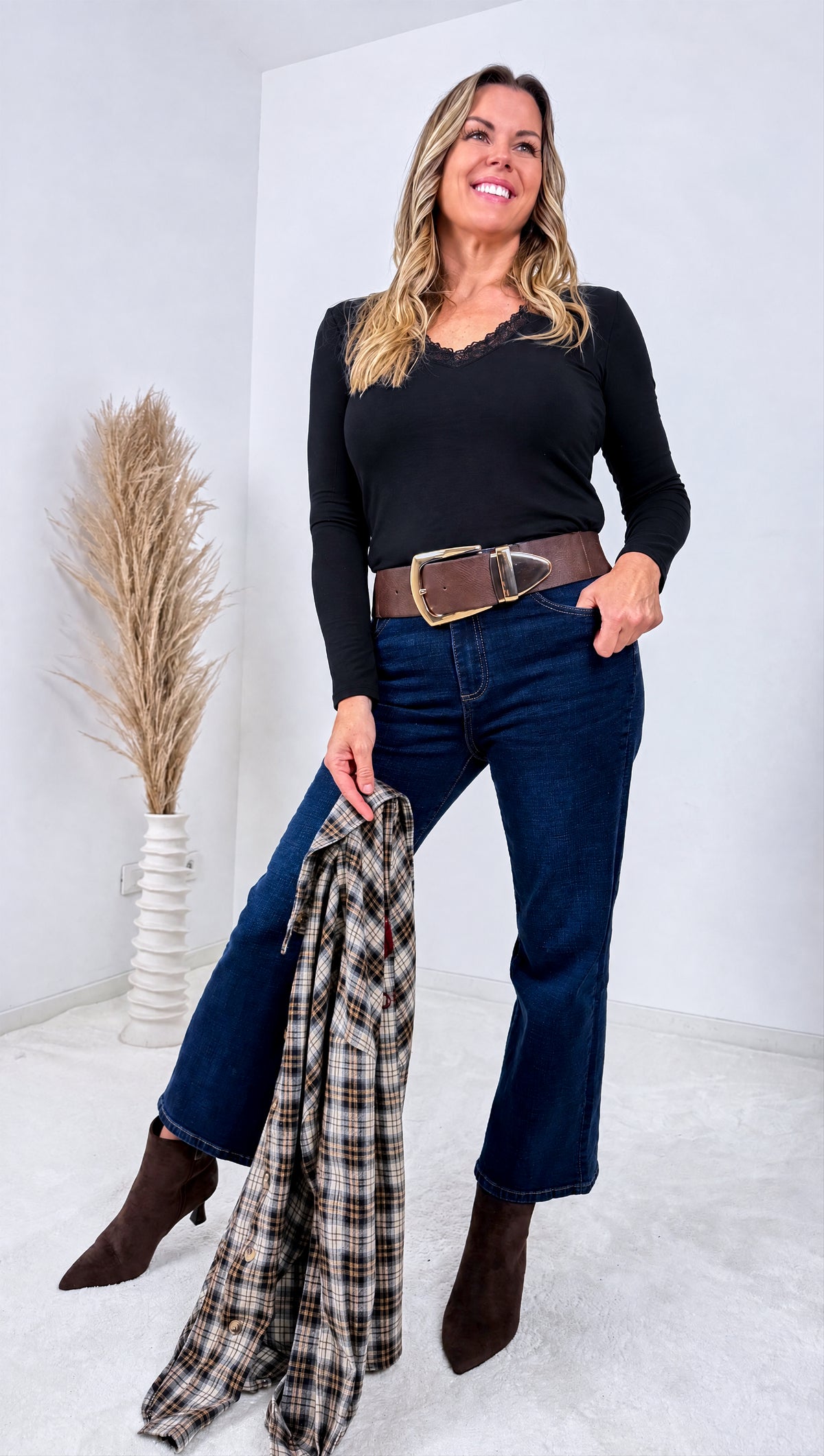 Langarmshirt Fiona Rose *Schwarz*