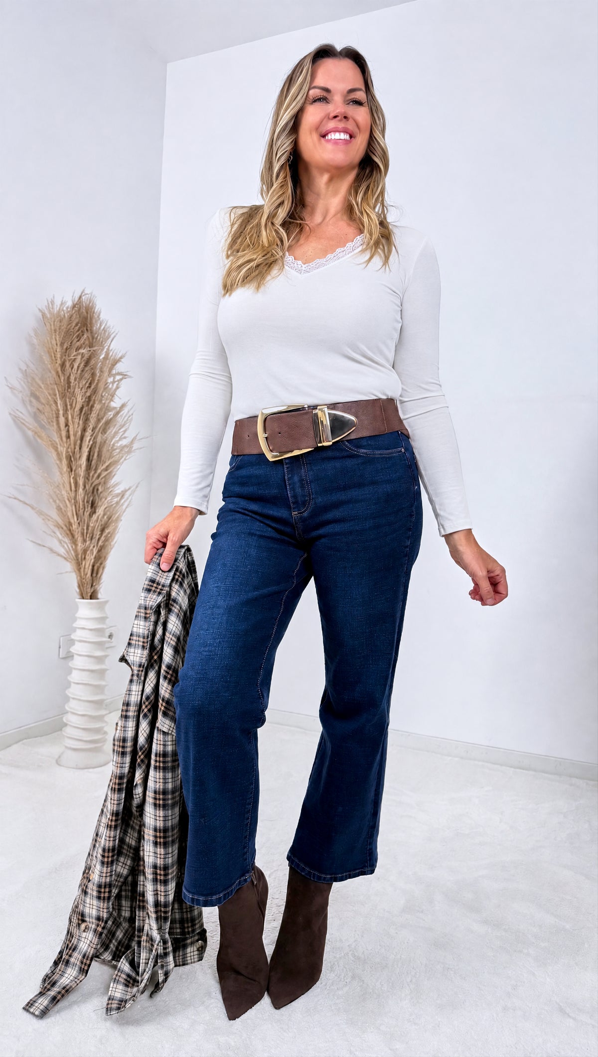 Langarmshirt Fiona Rose *Weiß*
