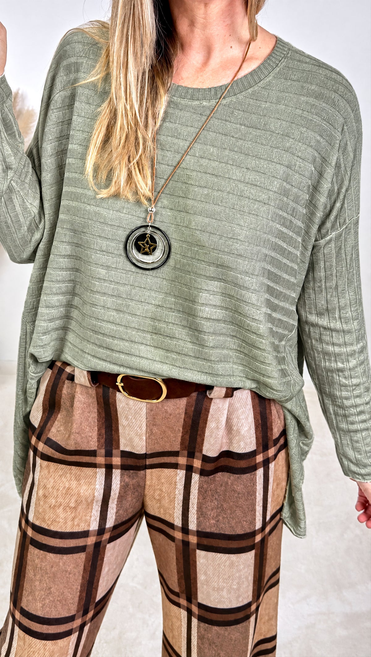 Langarmshirt Wave Fjord *Khaki*