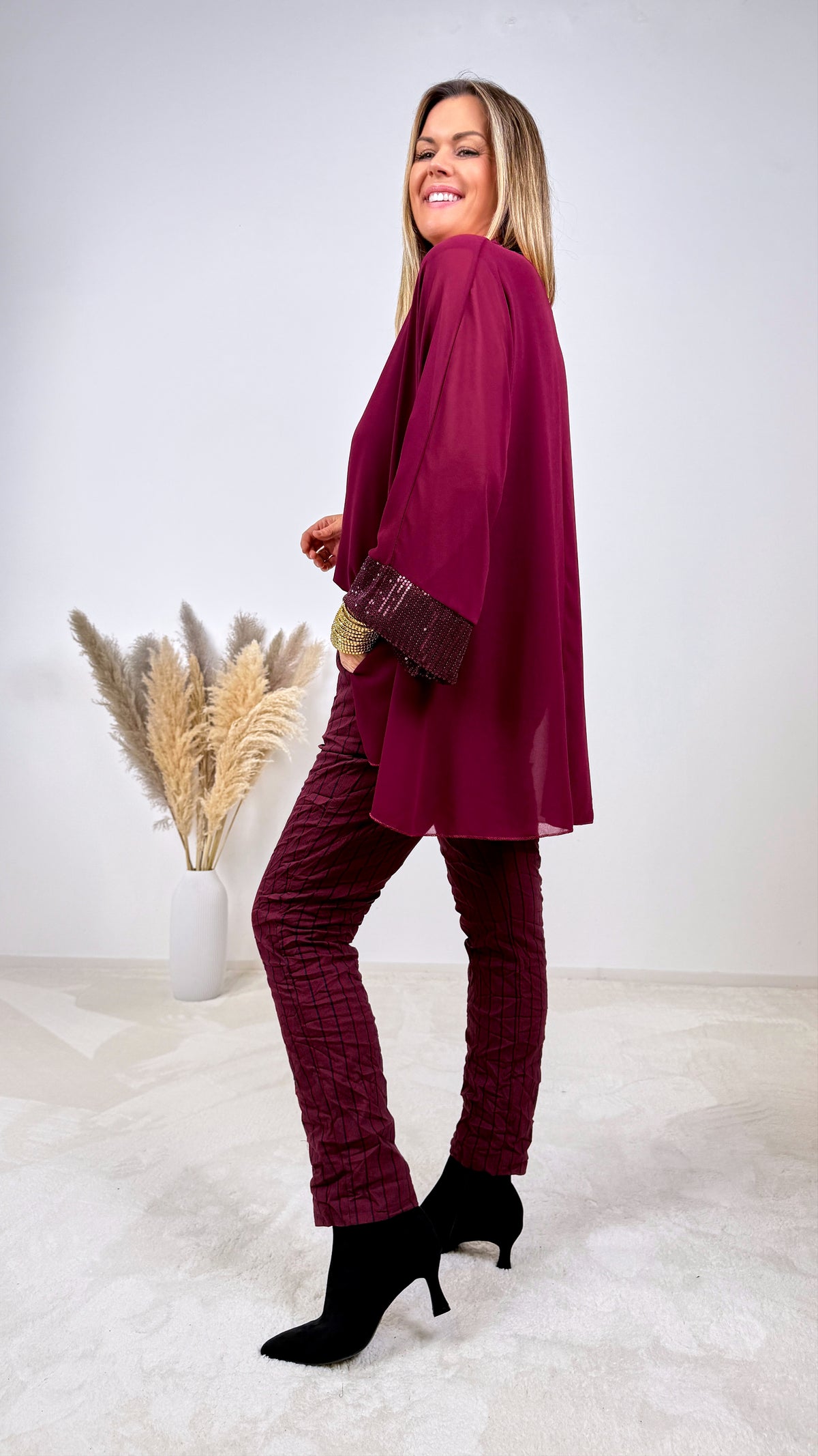 Blusenshirt Solene Marchetti *Bordeaux*