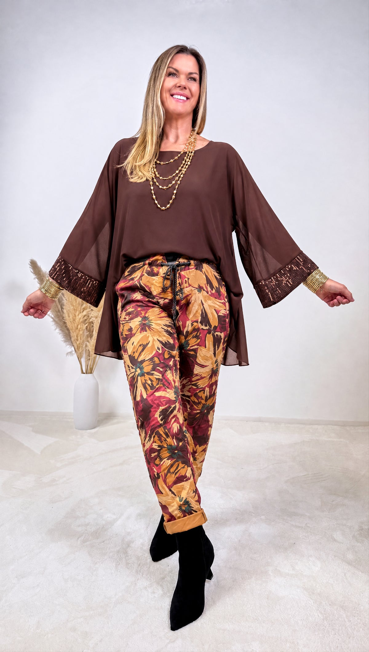 Blusenshirt Solene Marchetti *Schoko*