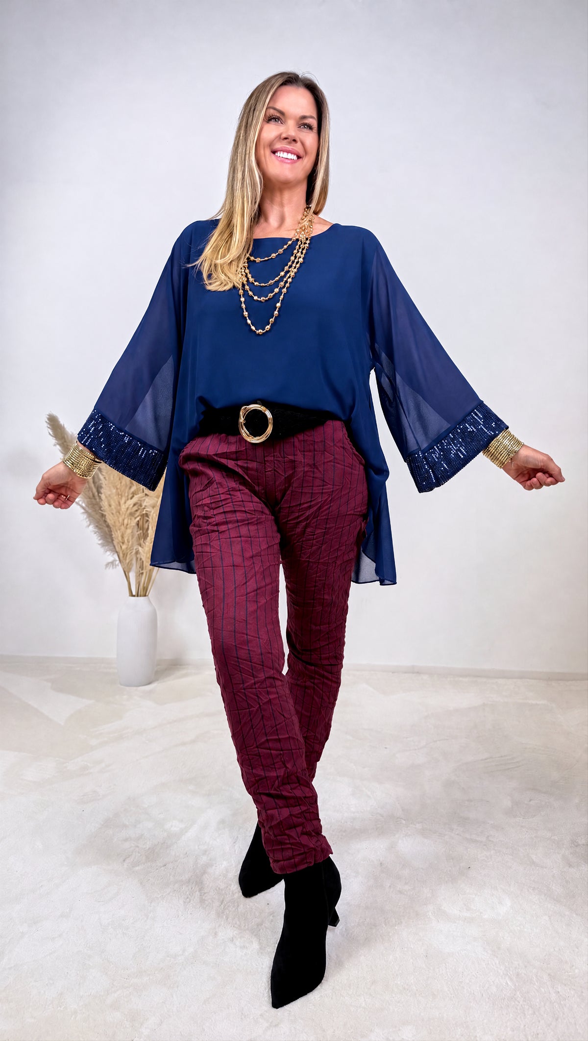 Blusenshirt Solene Marchetti *Dunkelblau*