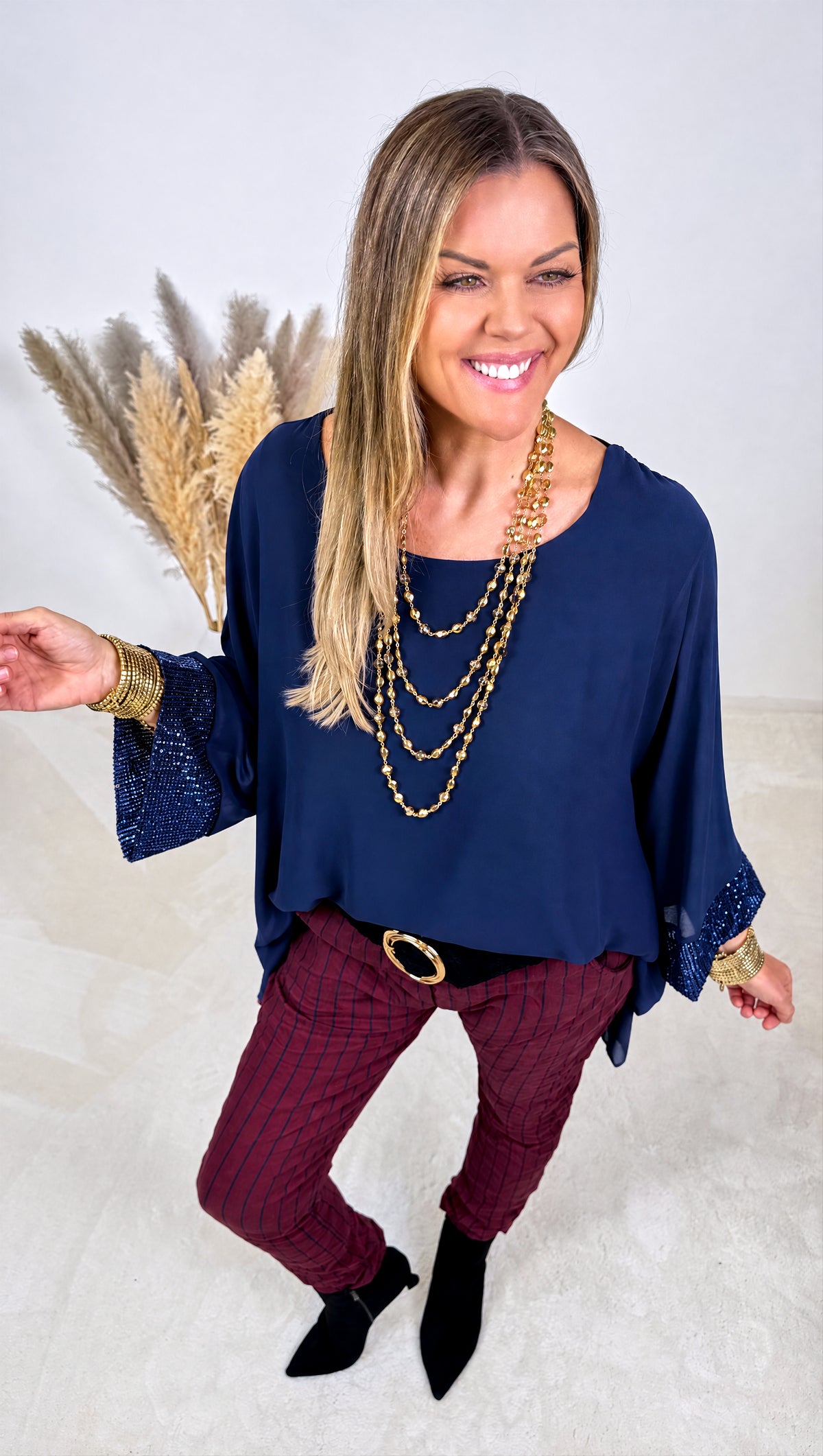 Blusenshirt Solene Marchetti *Dunkelblau*