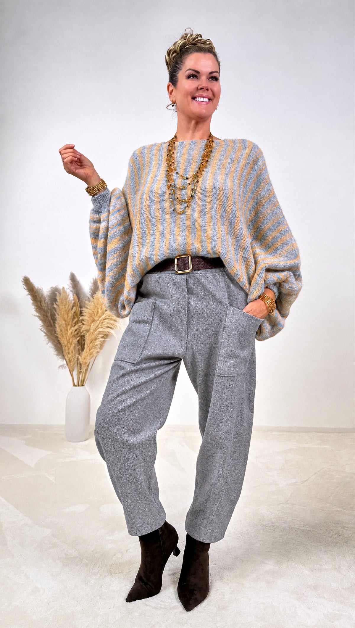 Strickpullover Mirasol *Camel/Grau*