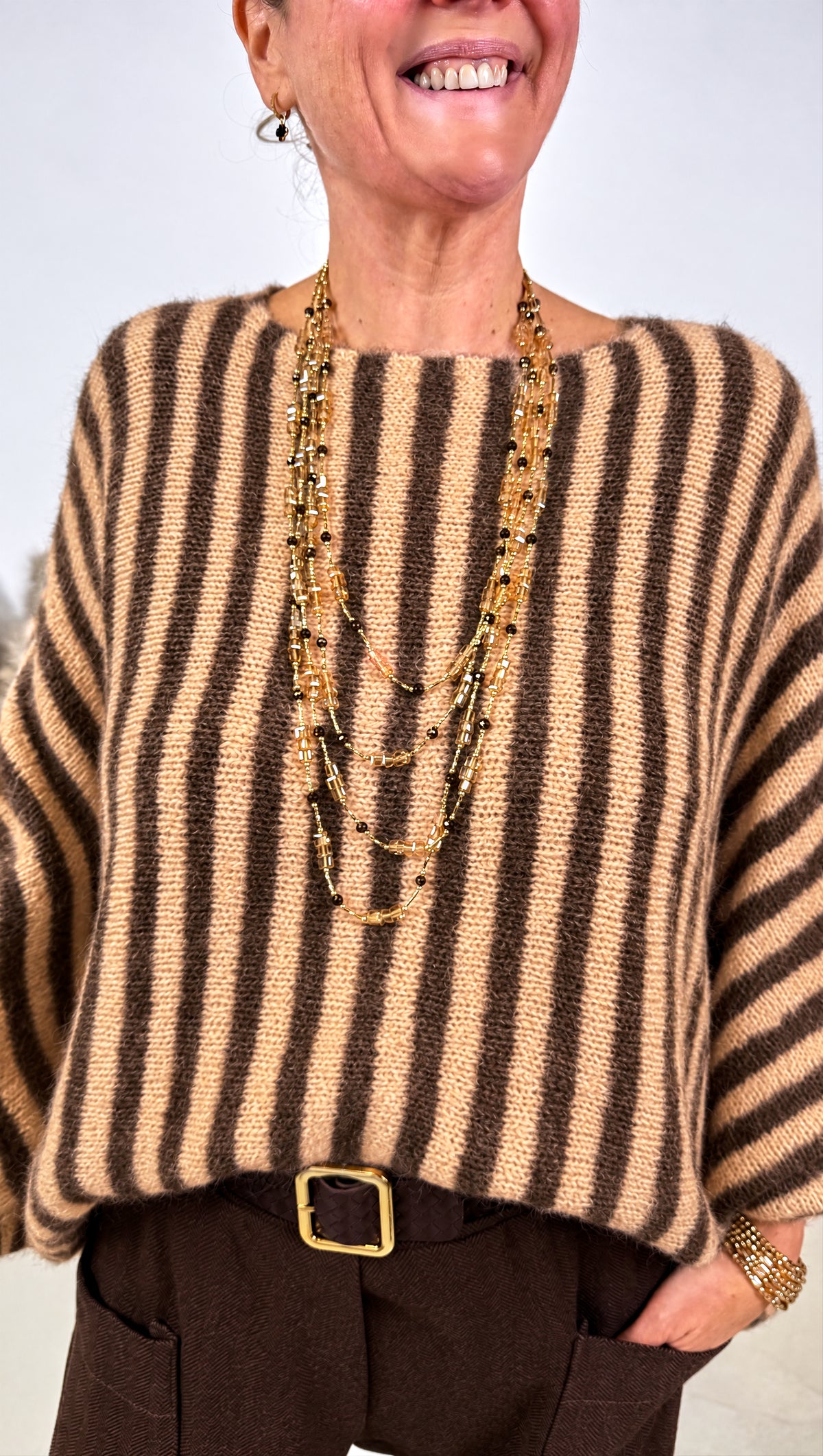 Strickpullover Mirasol *Schoko/Camel*
