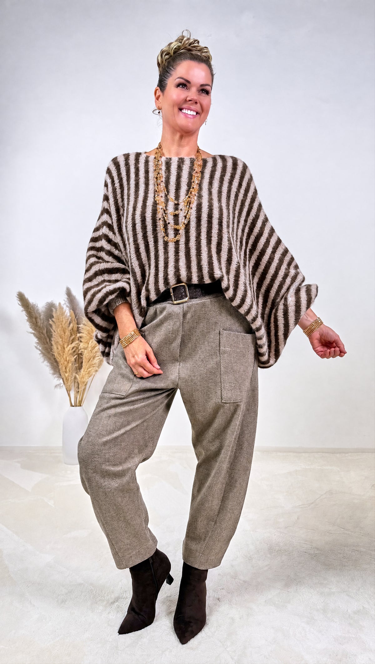 Strickpullover Mirasol *Schoko/Beige*