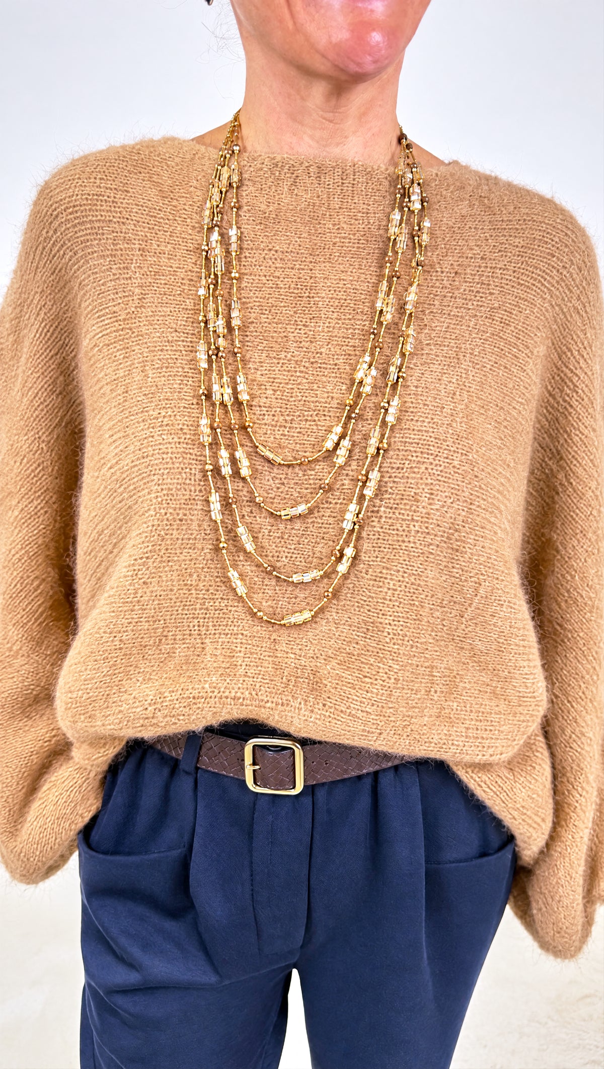 Strickpullover Mohair Dusk *Camel*
