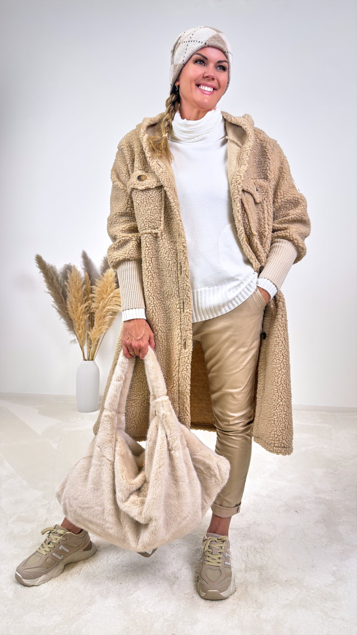 Teddy-Mantel Birken *Beige*
