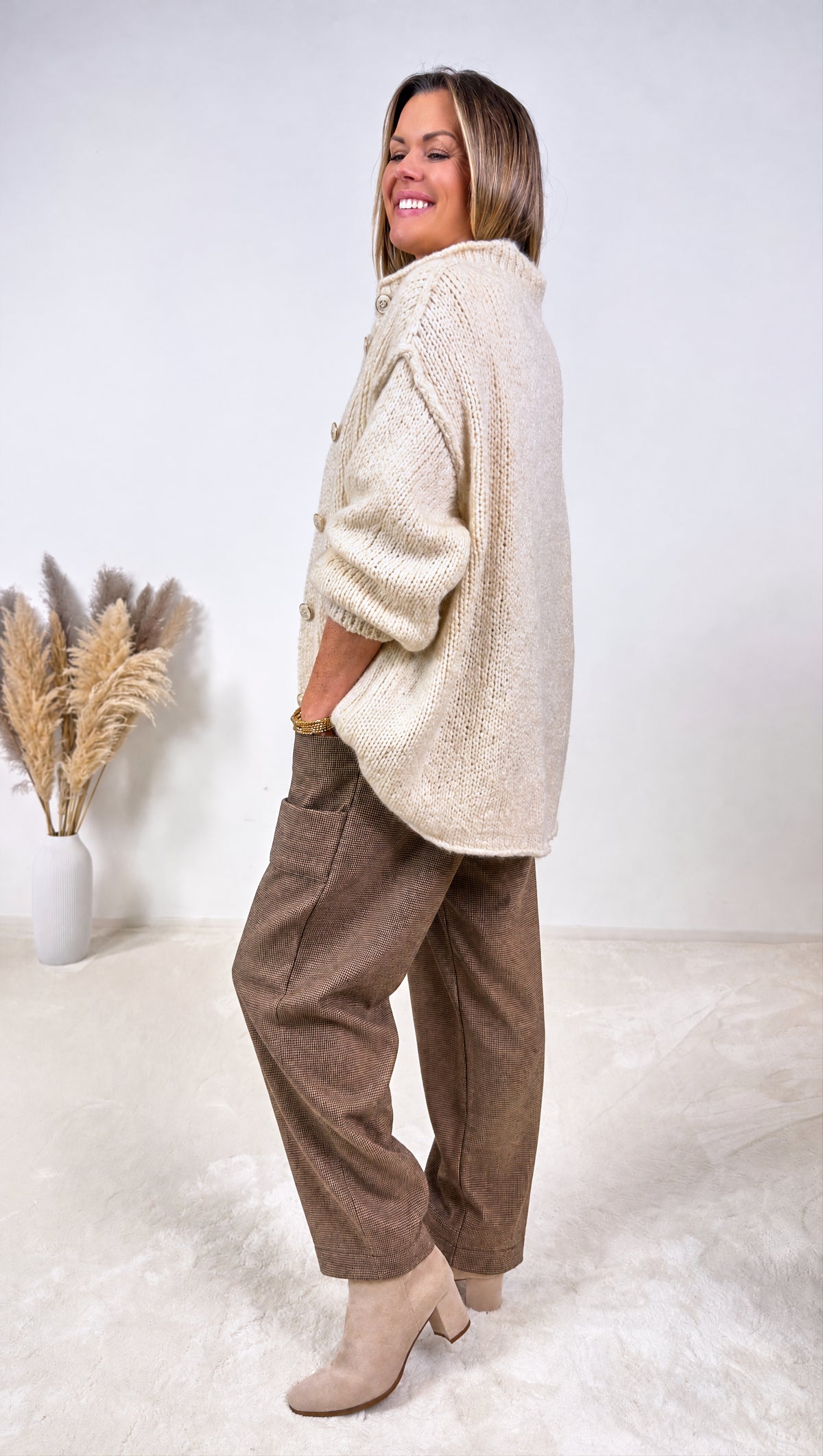 Hose Houndstooth *Camel*