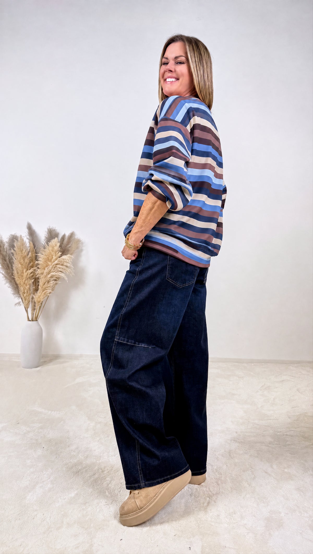 Sweatshirt Mille Righe *Blau*