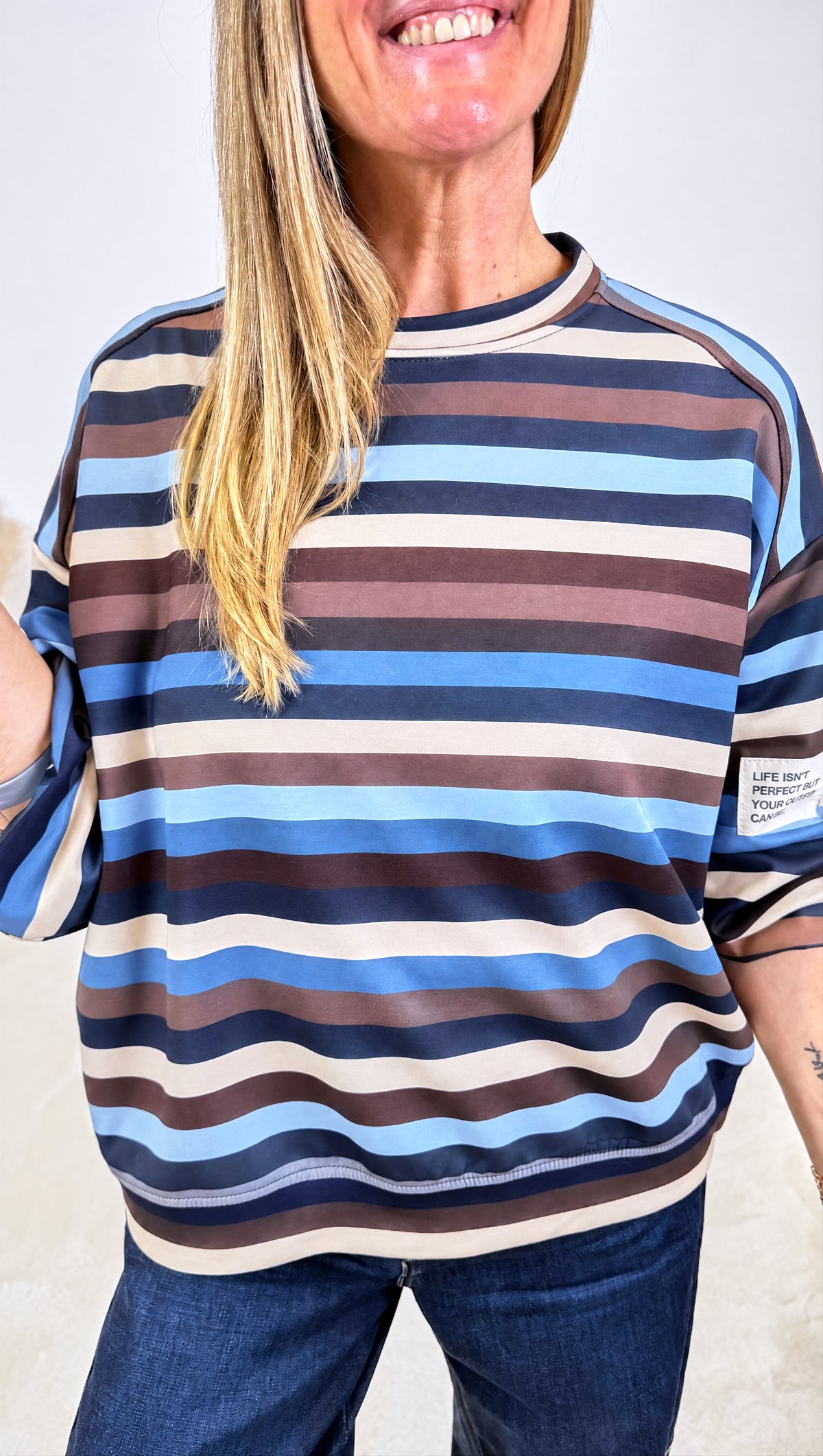 Sweatshirt Mille Righe *Blau*