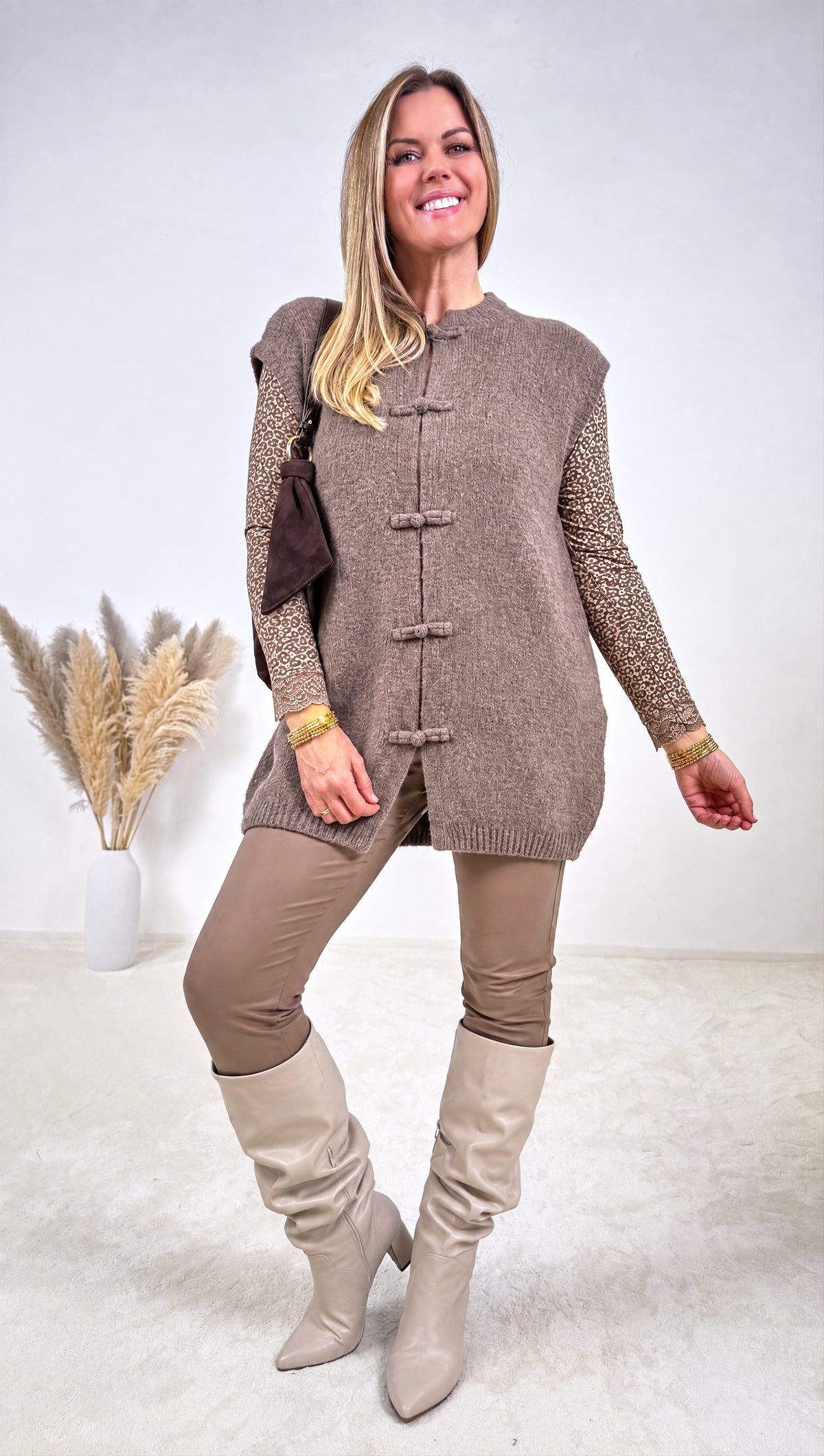 Strick-Weste Lumino Vale *Taupe*
