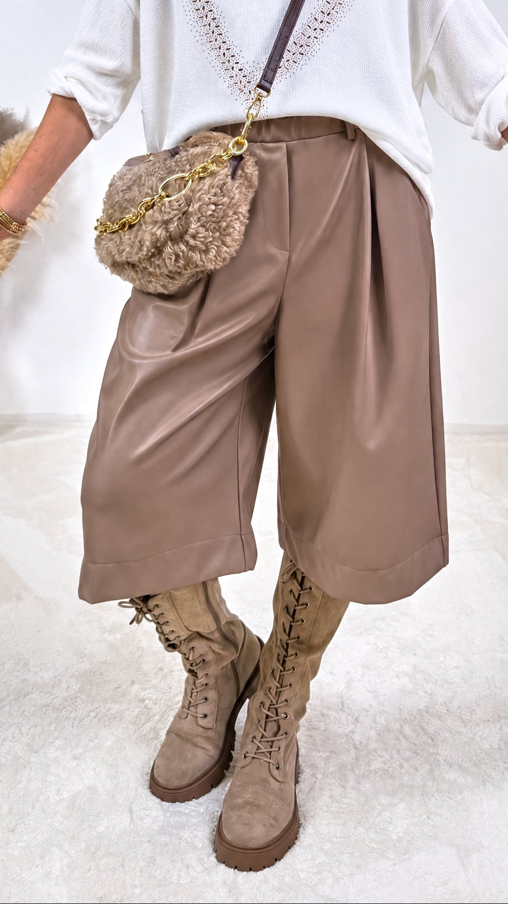 Bermuda- Hose Isabeau *Taupe*