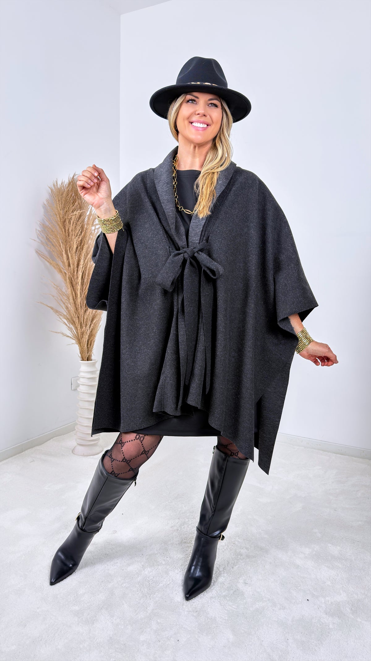 Poncho-Jacke Marielle *Anthrazit*