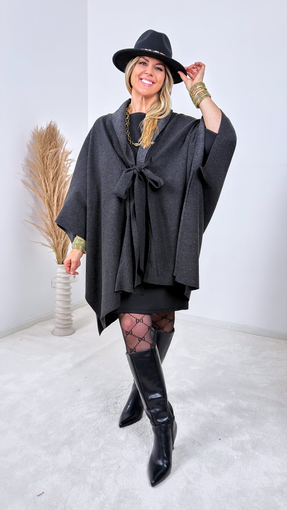 Poncho-Jacke Marielle *Anthrazit*