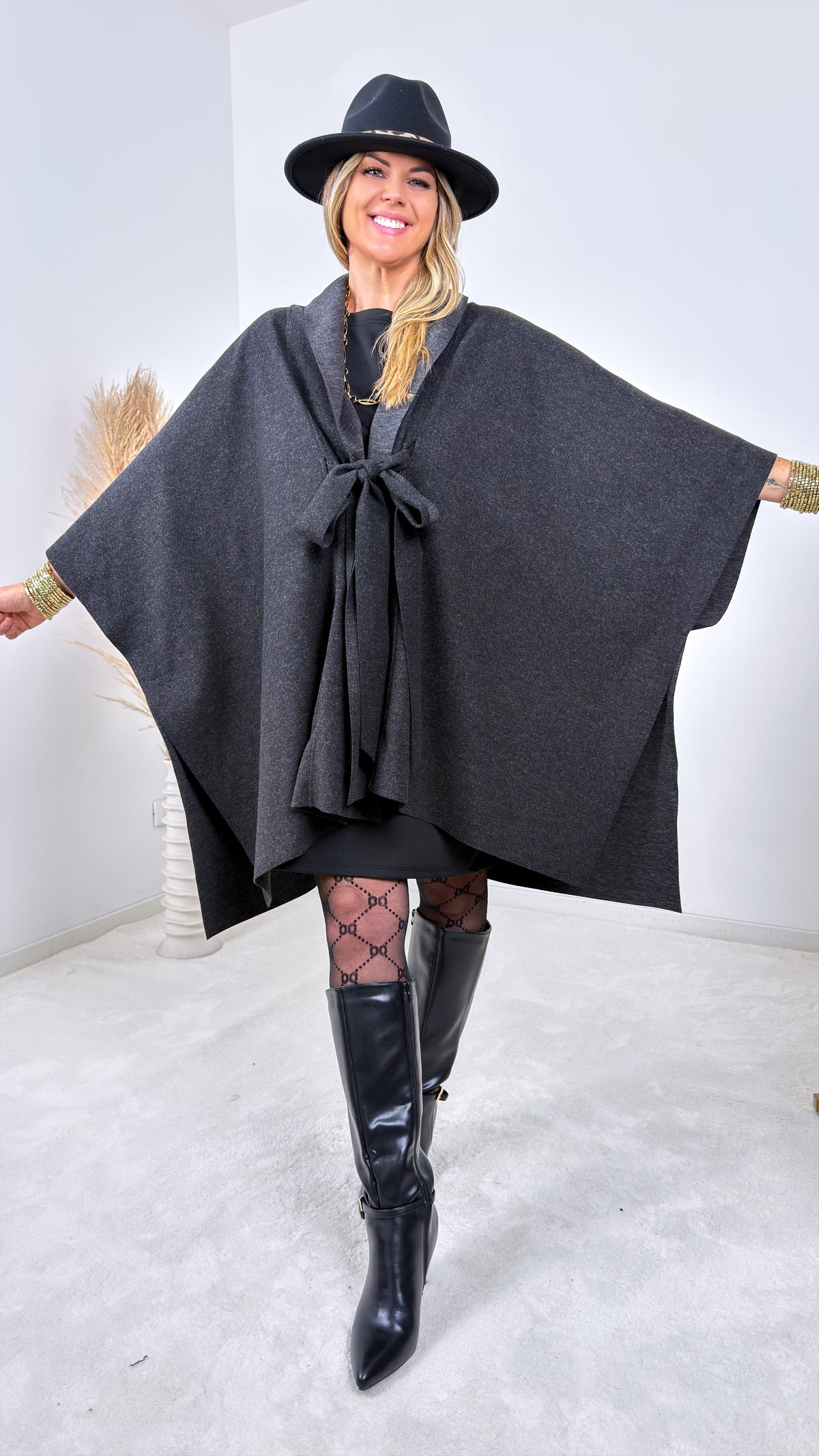 Poncho-Jacke Marielle *Anthrazit*