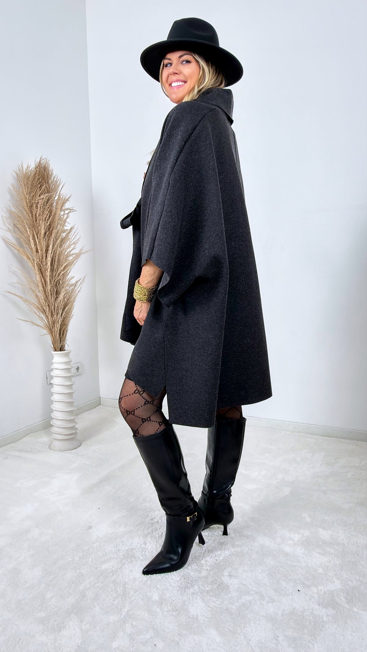 Poncho-Jacke Marielle *Anthrazit*