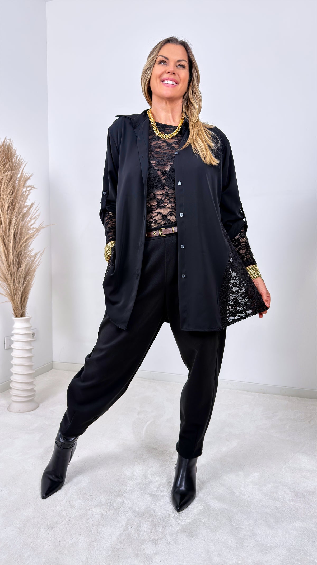 Long-Bluse Aurélia *Schwarz*