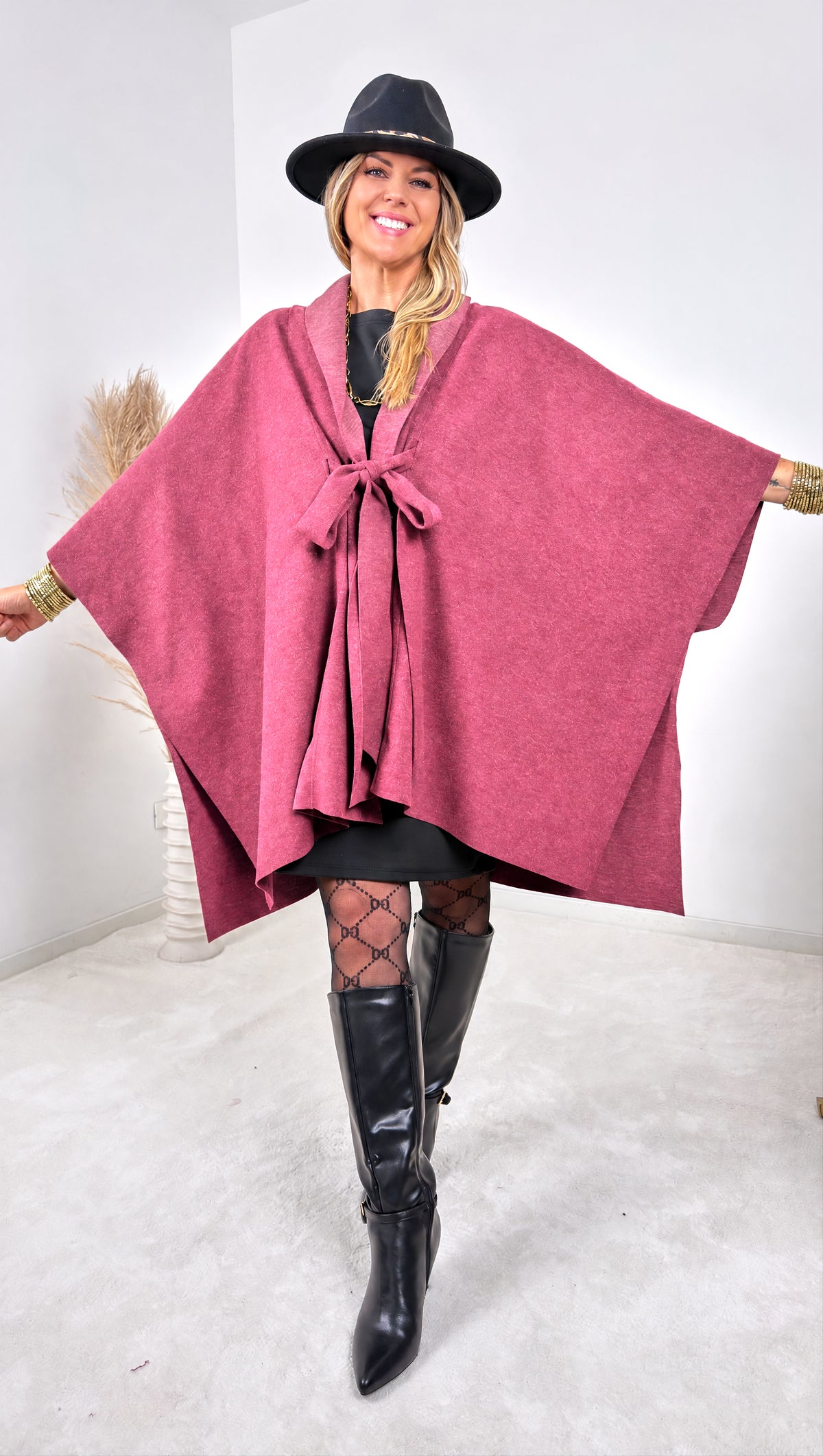 Poncho-Jacke Marielle *Bordeaux*