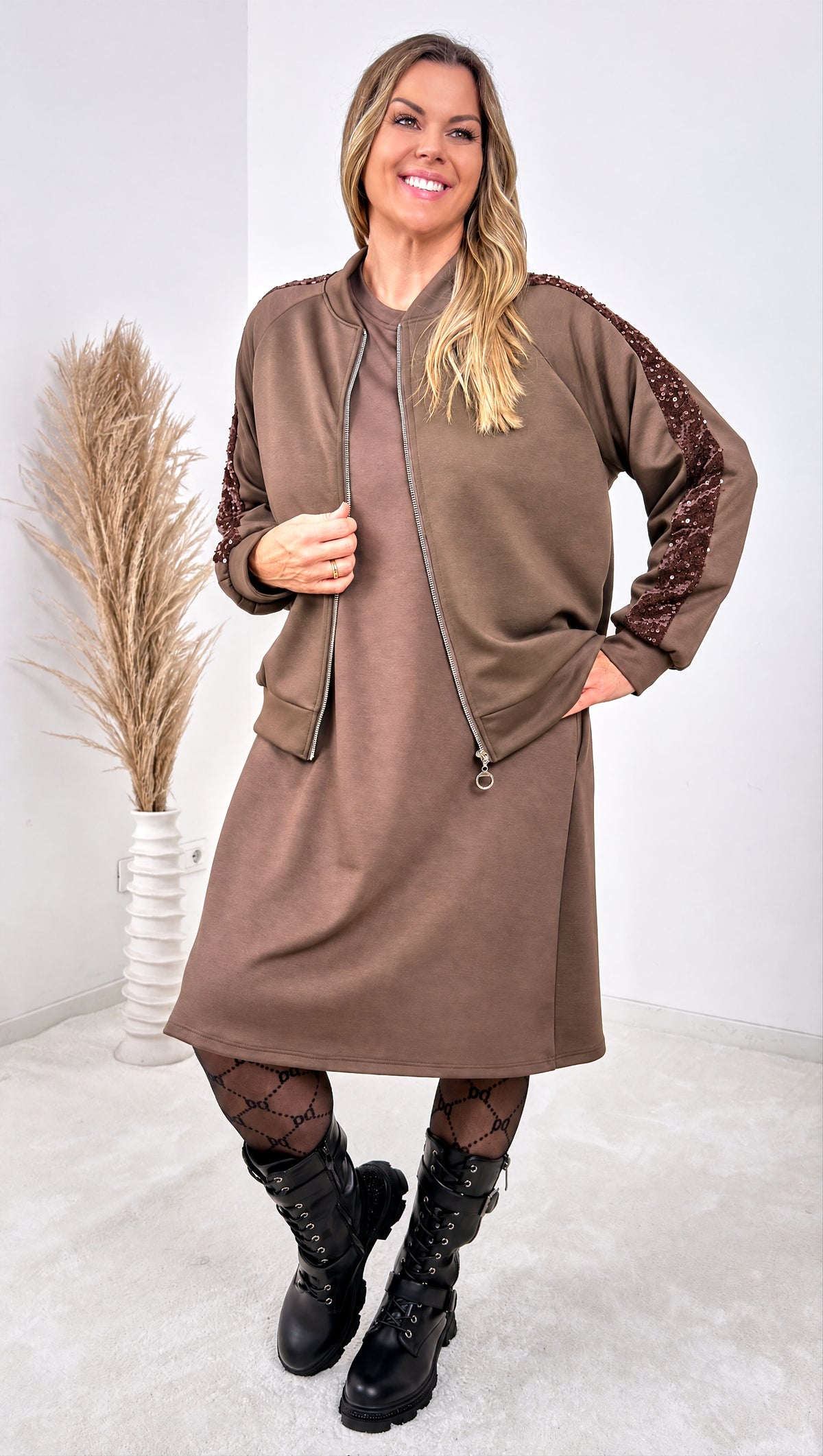 Sweatjacke Sparkle Grove *Schoko*