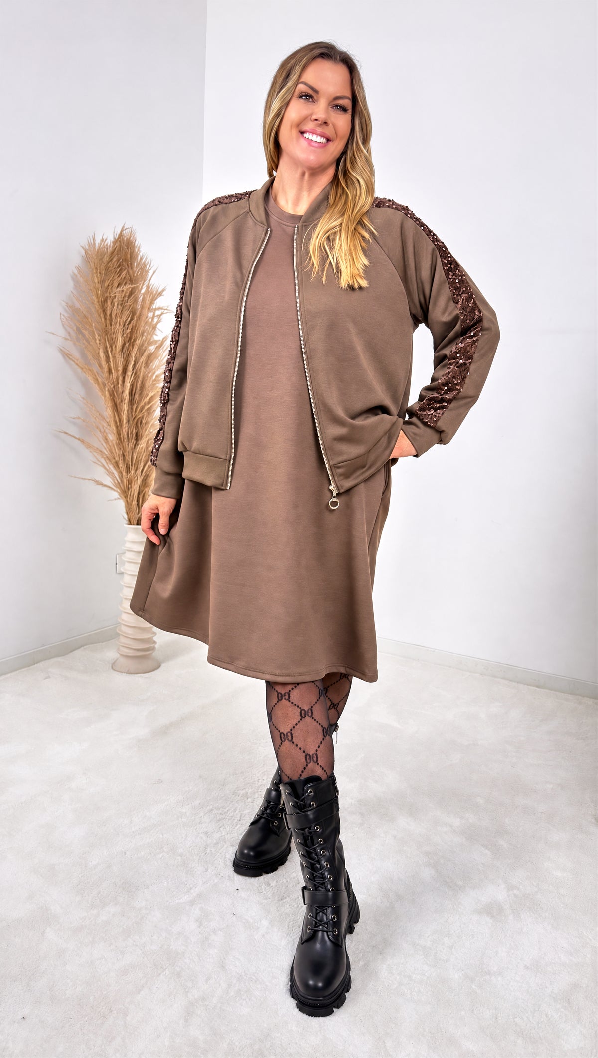 Sweatjacke Sparkle Grove *Schoko*