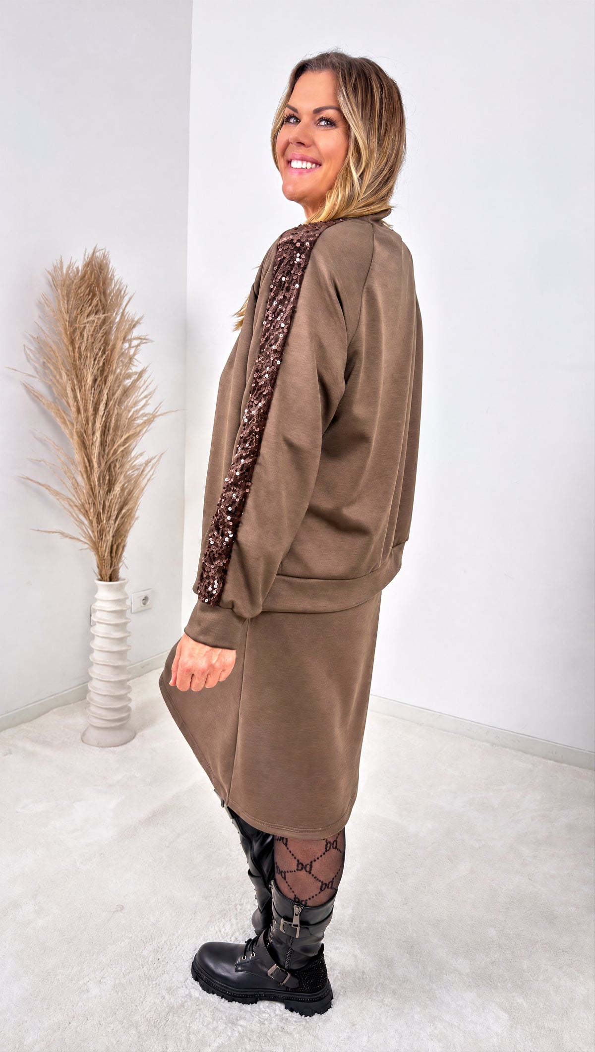 Sweatjacke Sparkle Grove *Schoko*