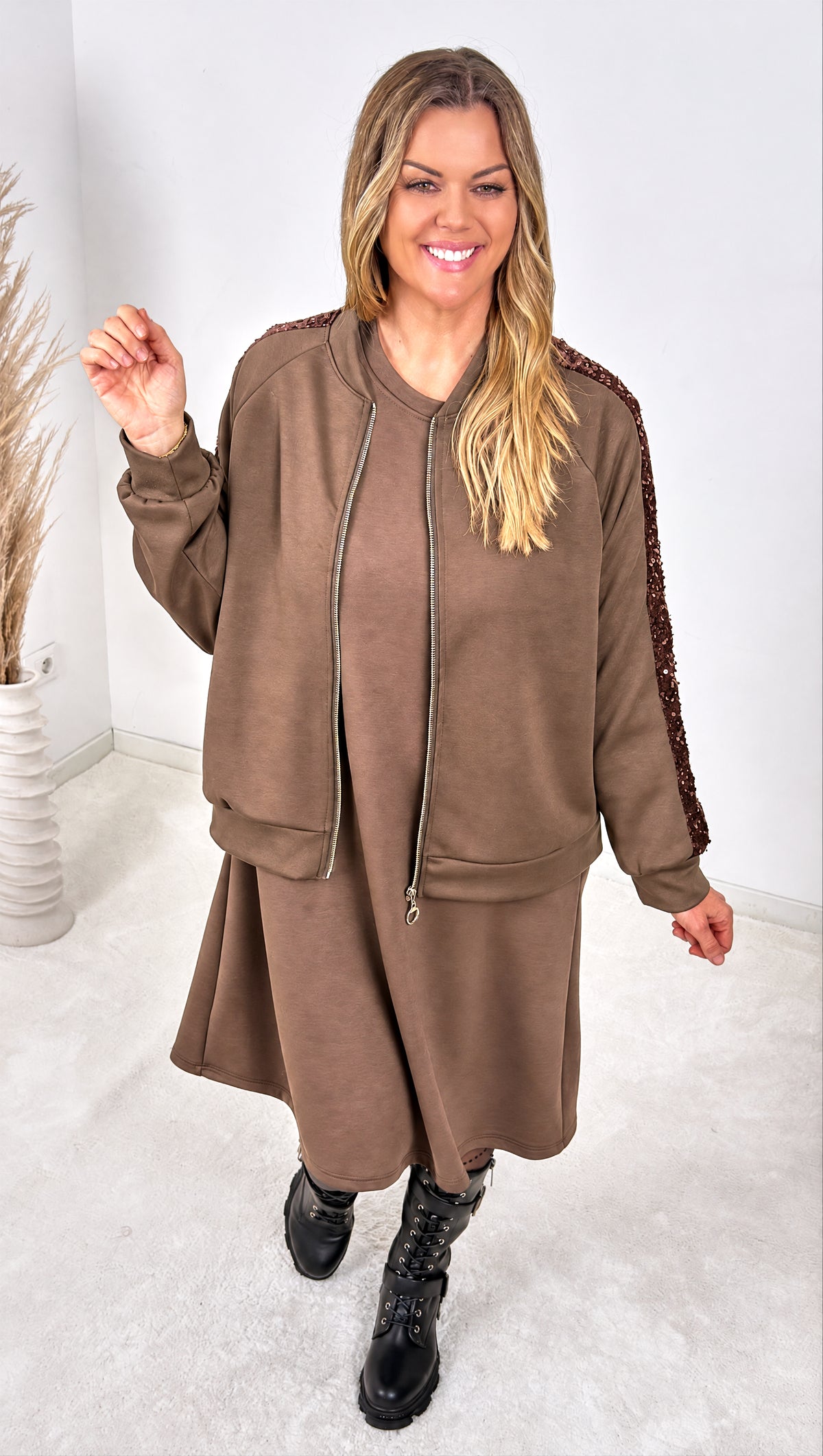 Sweatjacke Sparkle Grove *Schoko*