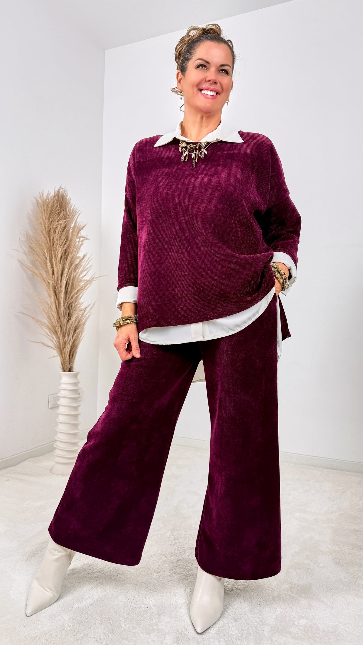 Soft-Cord Hose Mosswood *Bordeaux* - Power of Princess