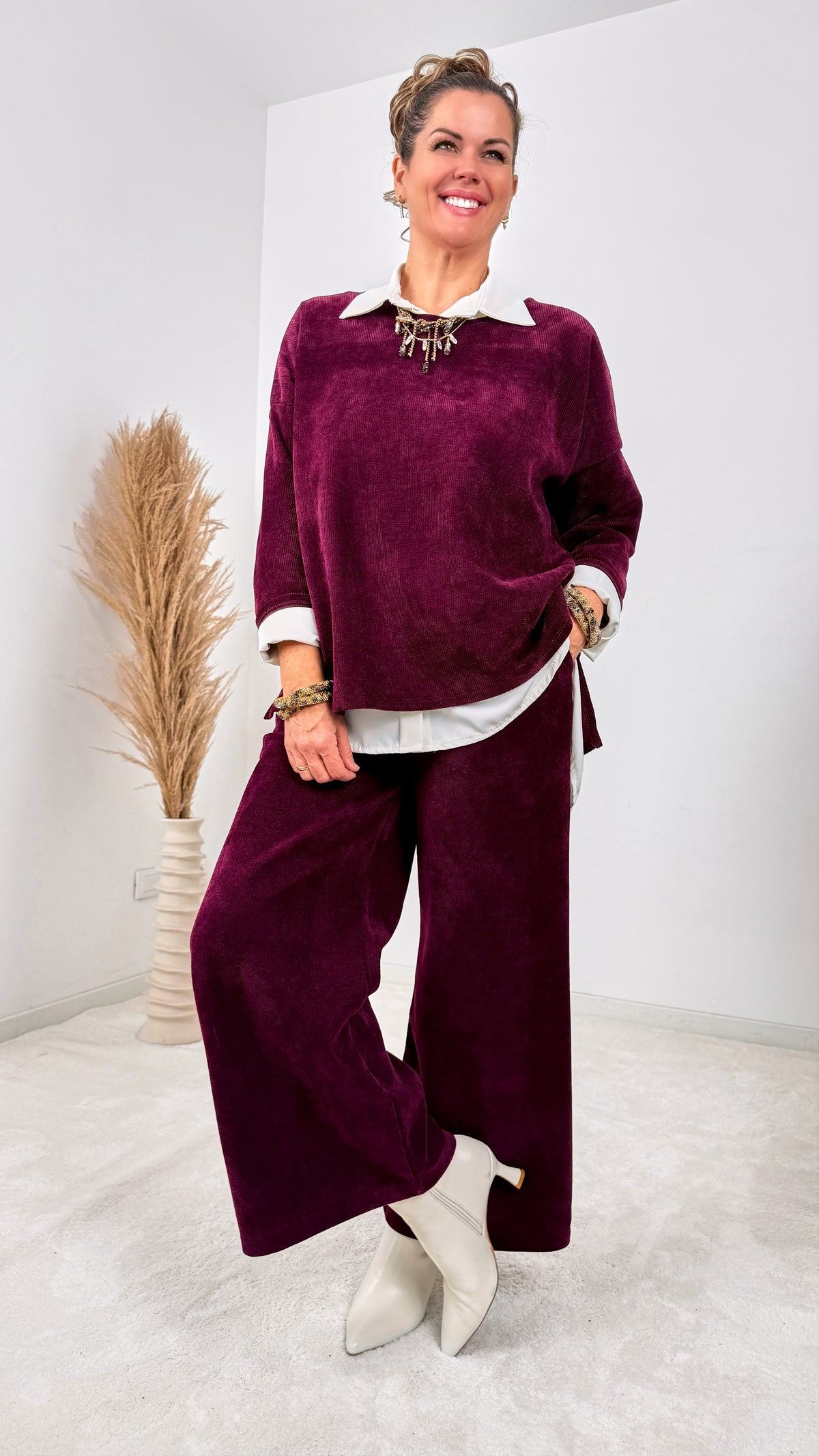 Soft-Cord Hose Mosswood *Bordeaux* - Power of Princess