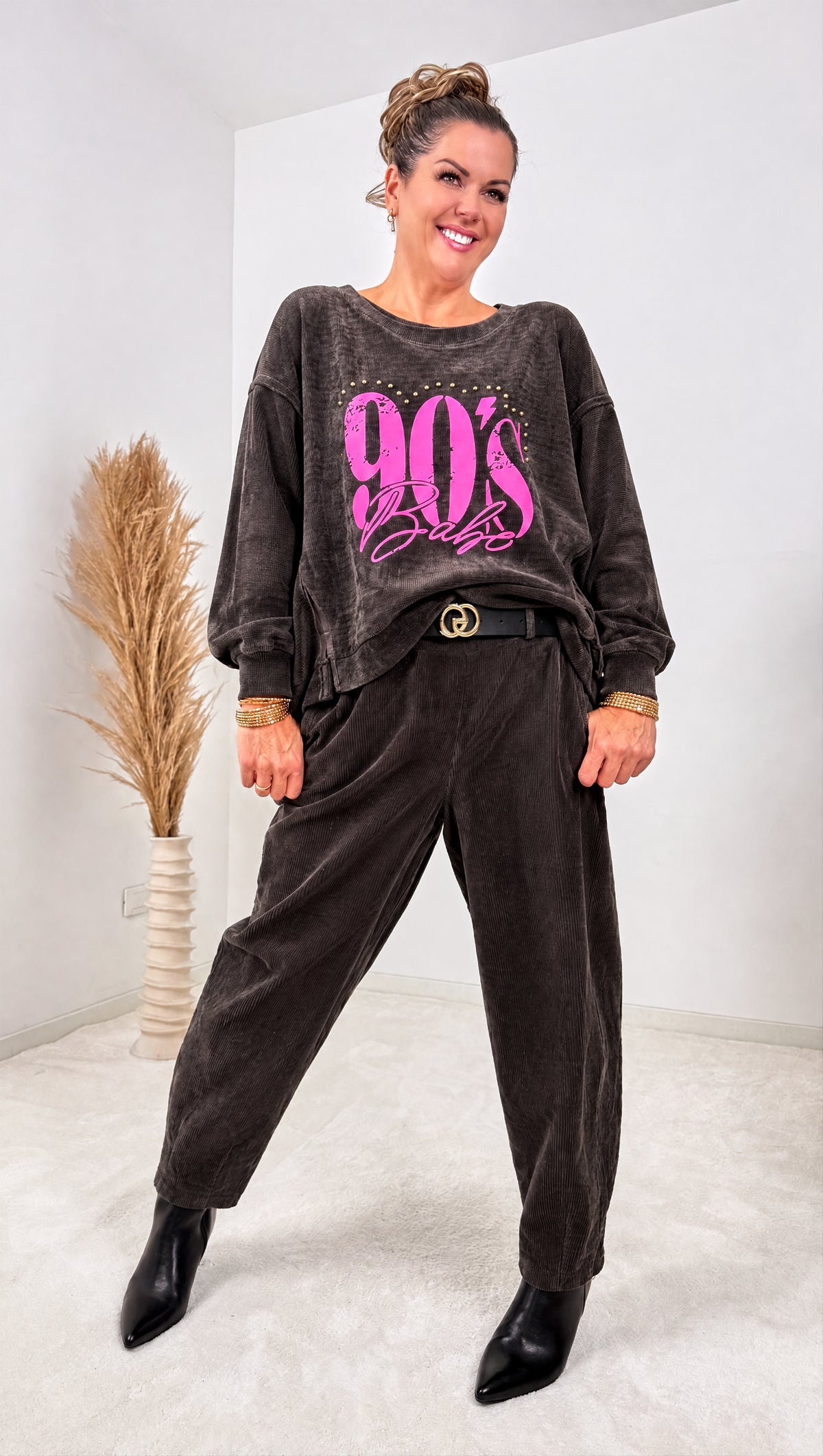 Pullover Nineties Vibe *Schoko* - Power of Princess