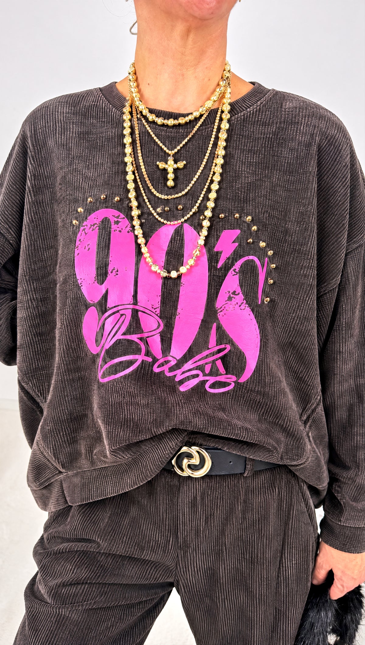 Pullover Nineties Vibe *Schoko* - Power of Princess